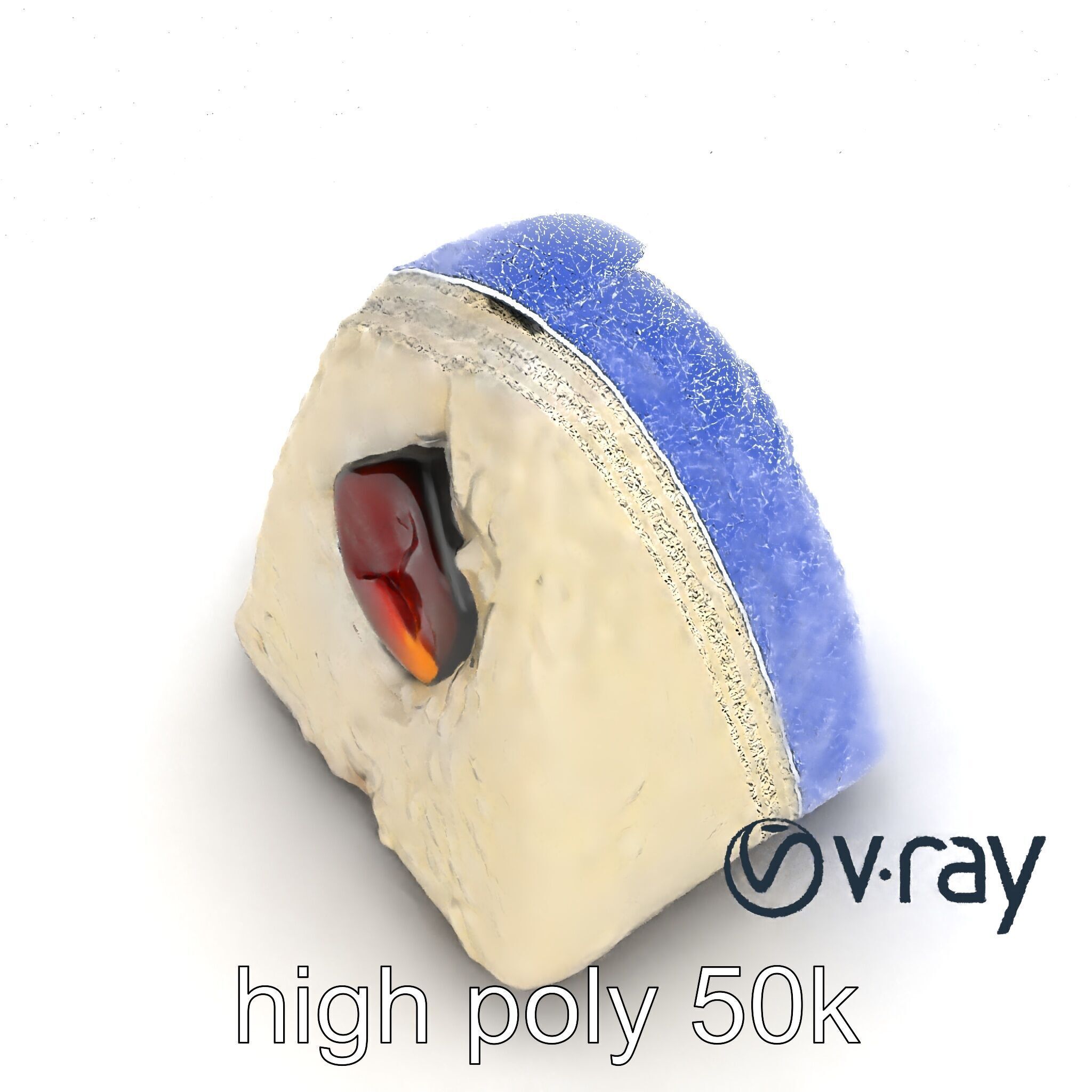 Onigiri Rice Ball Umeboshi Fill model pack Low-poly 3D model_25