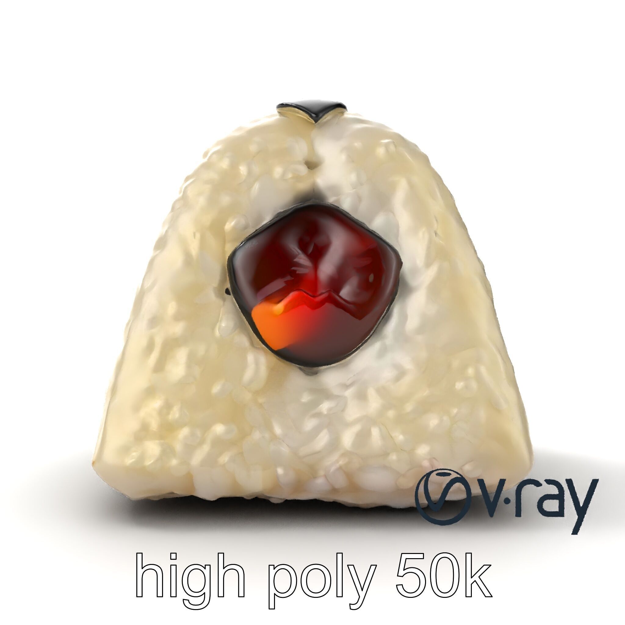 Onigiri Rice Ball Umeboshi Fill model pack Low-poly 3D model_24