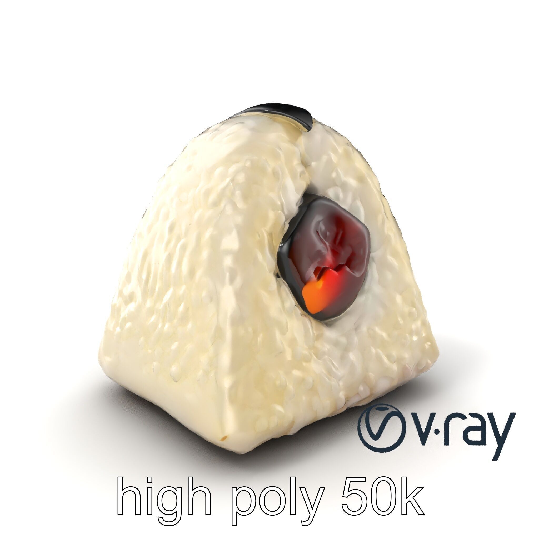 Onigiri Rice Ball Umeboshi Fill model pack Low-poly 3D model_2