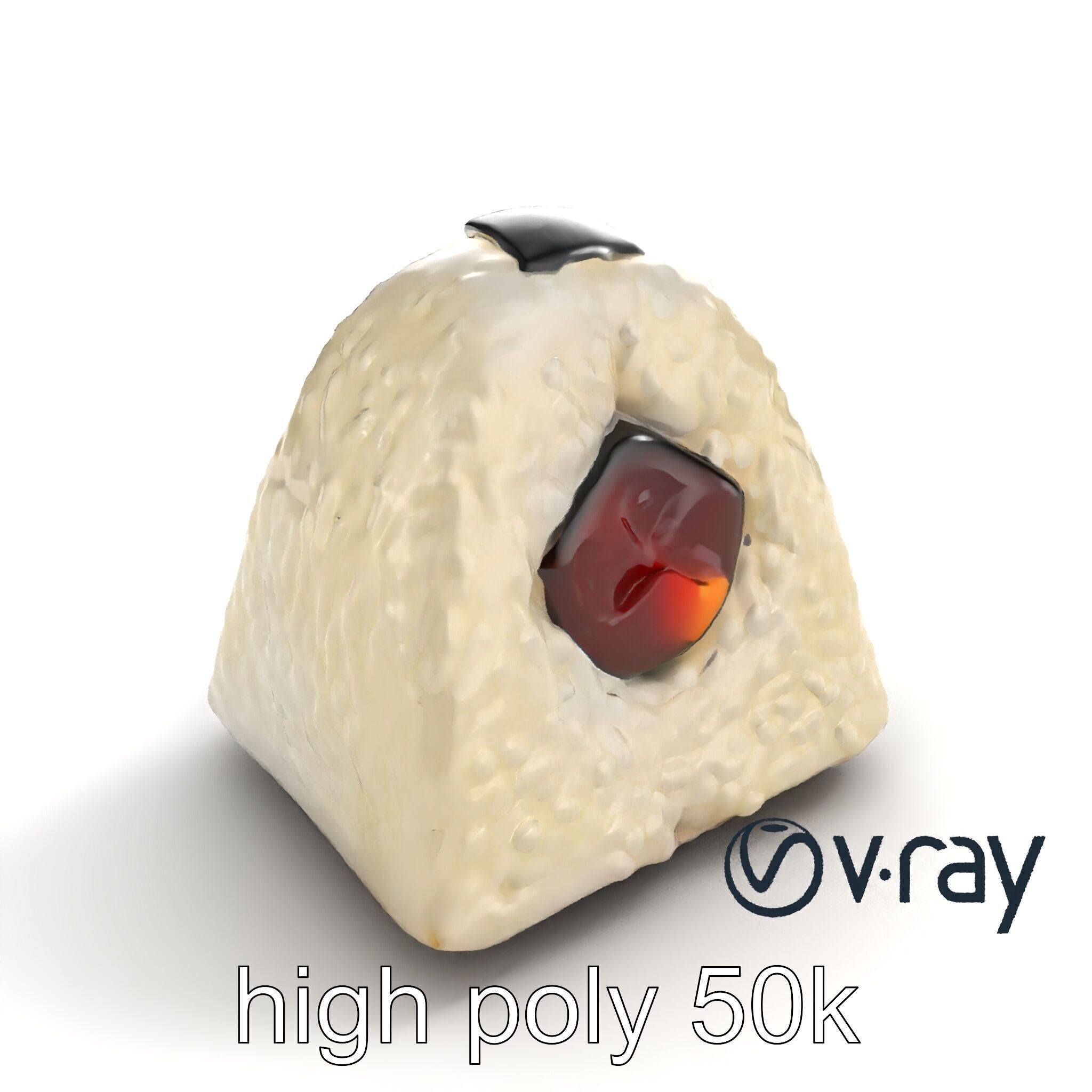 Onigiri Rice Ball Umeboshi Fill model pack Low-poly 3D model_16