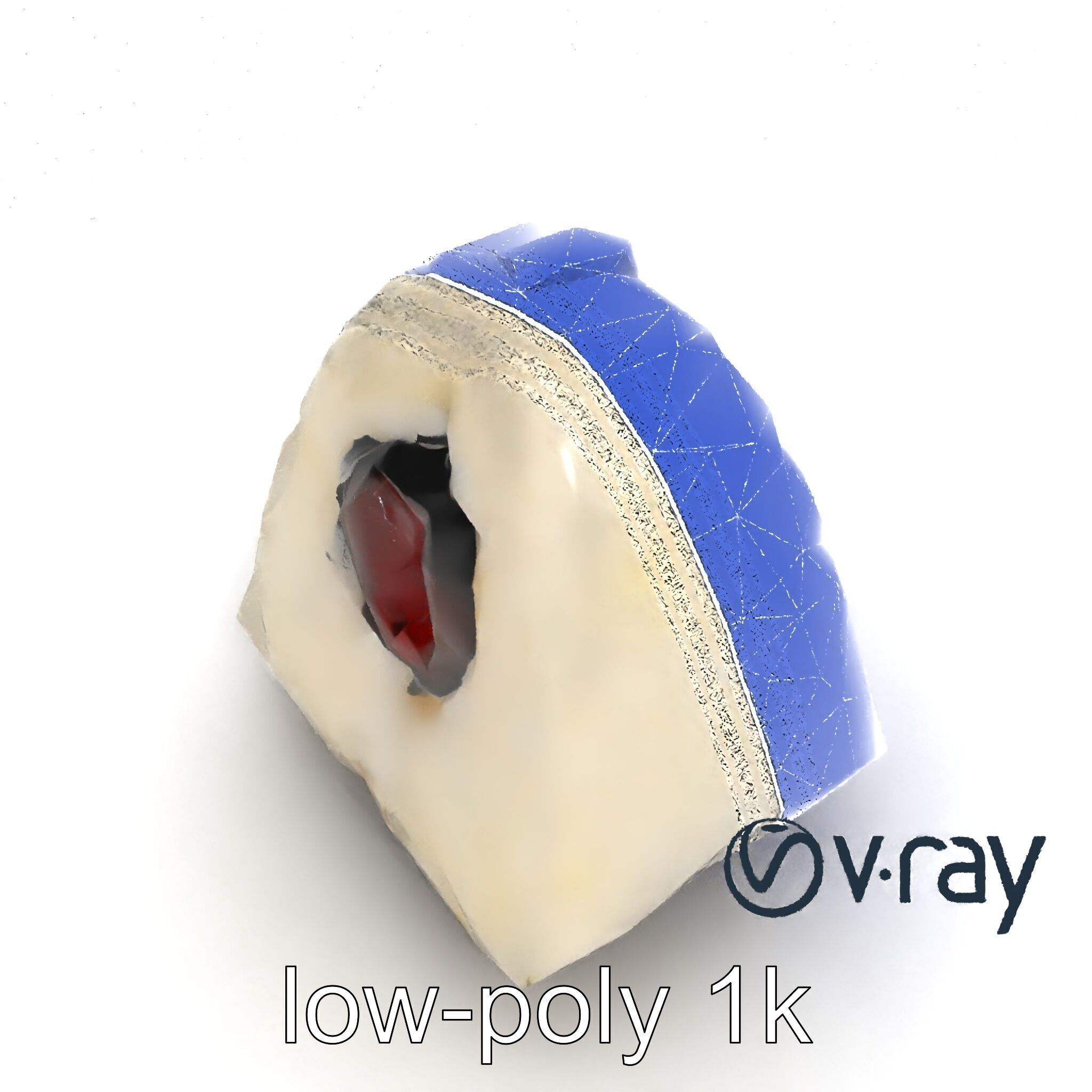 Onigiri Rice Ball Umeboshi Fill model pack Low-poly 3D model_29