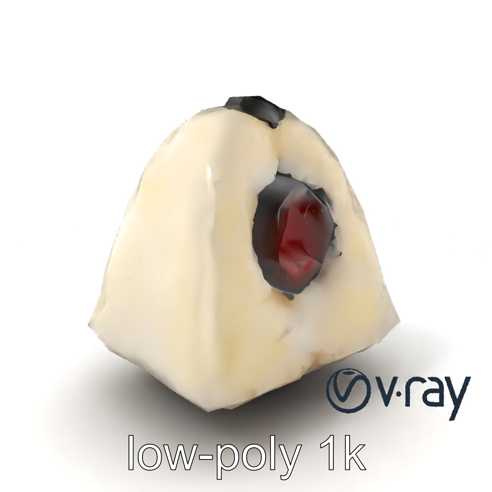 Onigiri Rice Ball Umeboshi Fill model pack Low-poly 3D model_5
