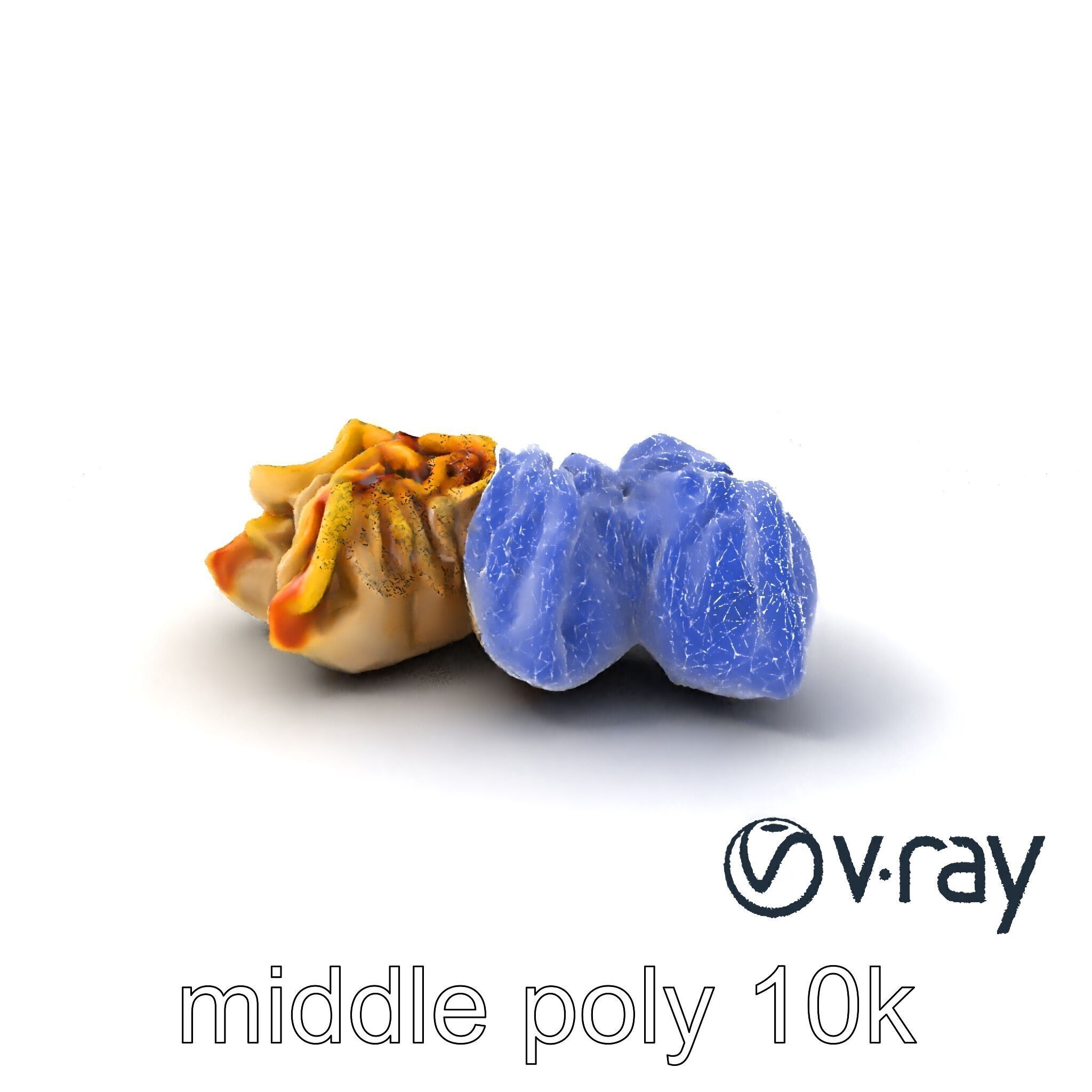 Realistic Gyoza Dumplings with Soy Sauce Bowl model pack Low-poly 3D model_6