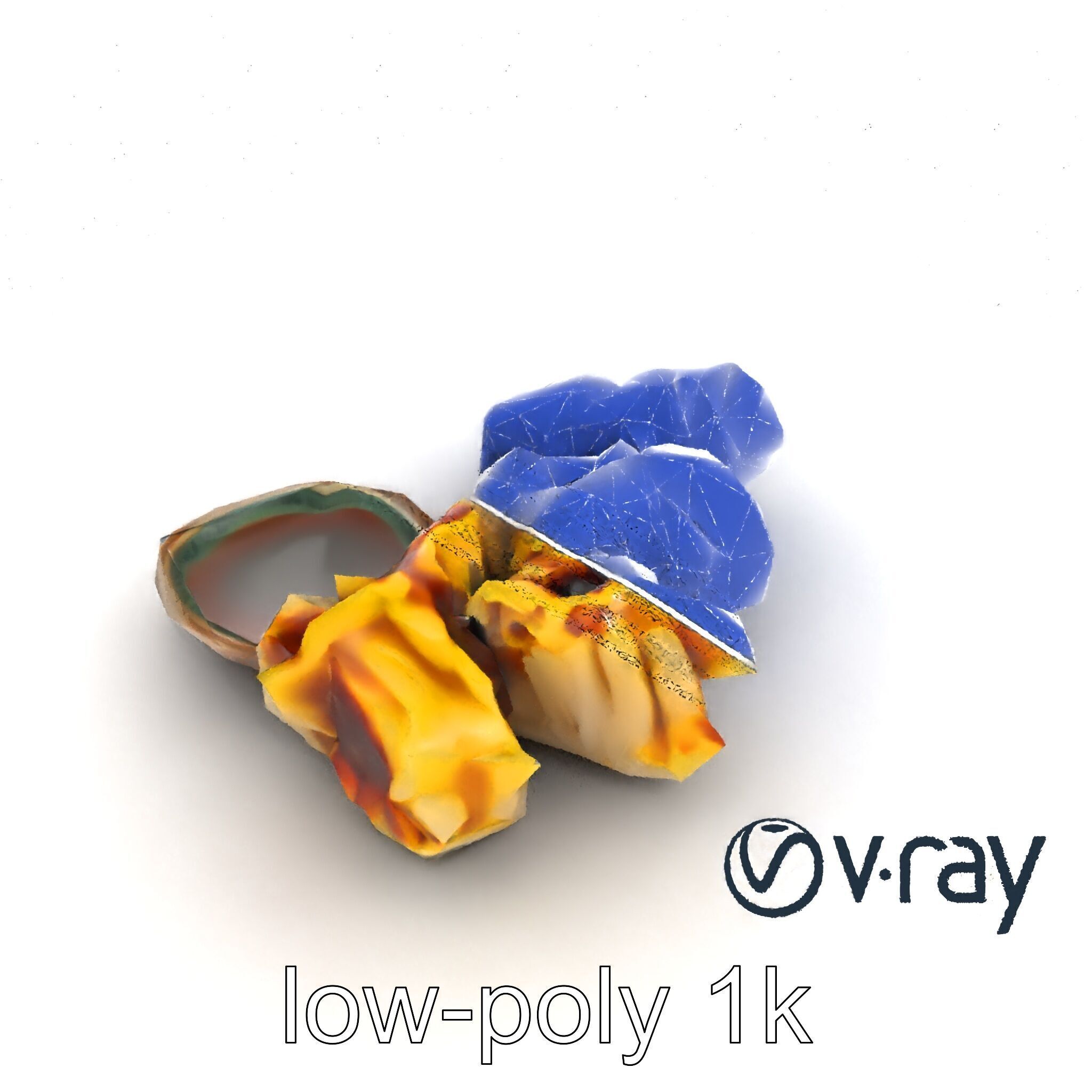 Realistic Gyoza Dumplings with Soy Sauce Bowl model pack Low-poly 3D model_25