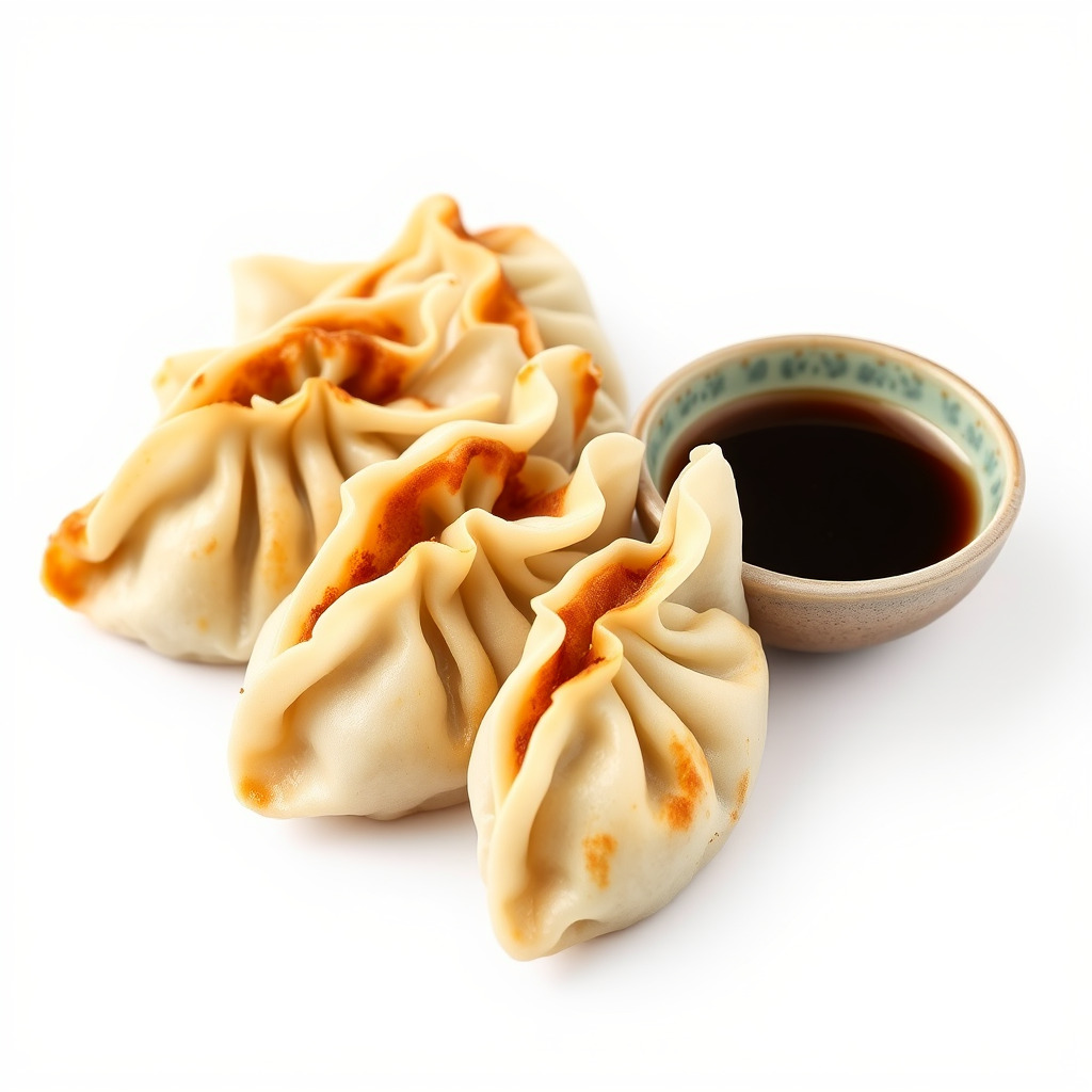 Realistic Gyoza Dumplings with Soy Sauce Bowl model pack Low-poly 3D model_4