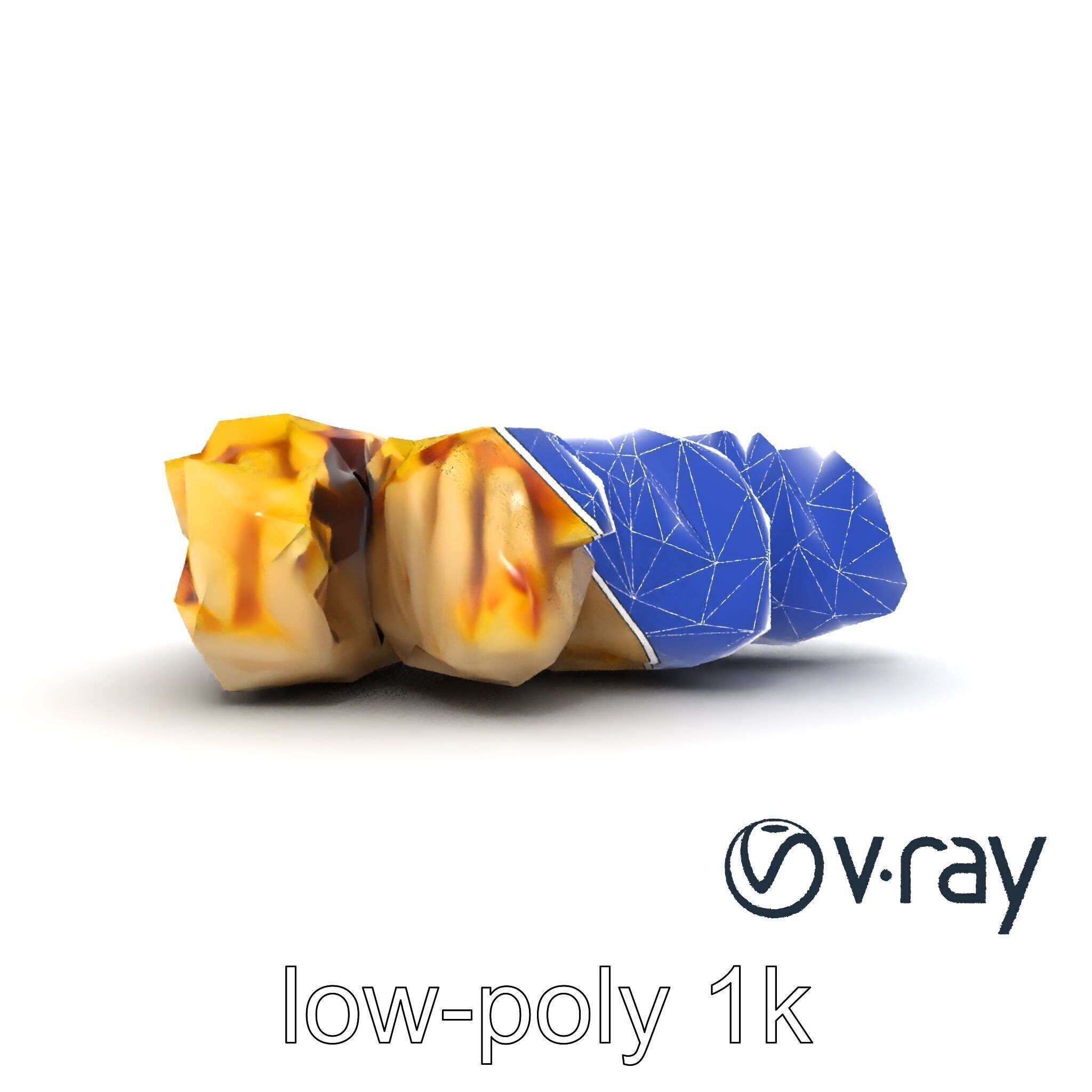 Realistic Gyoza Dumplings with Soy Sauce Bowl model pack Low-poly 3D model_20