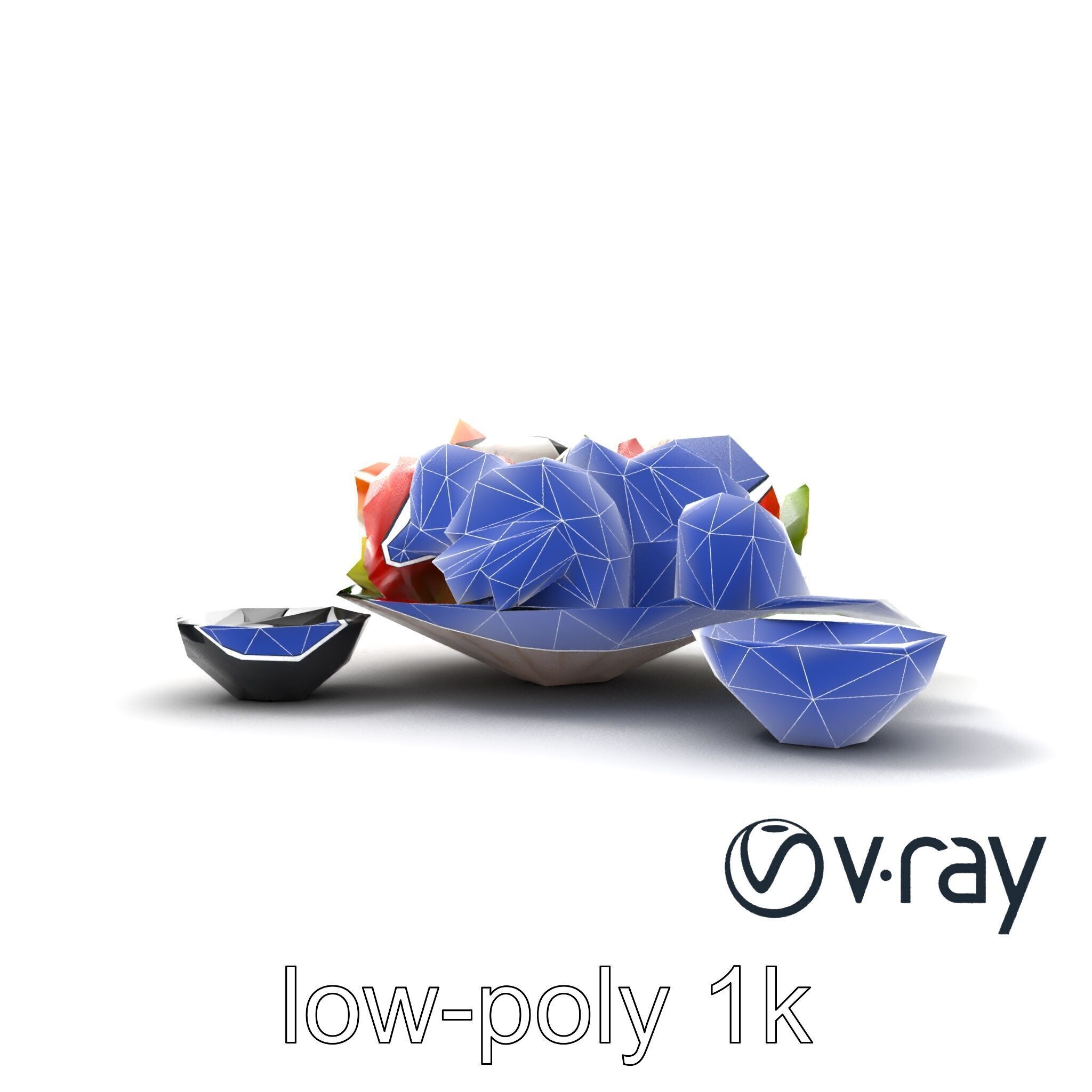 Sashimi Dish Authentic Textured Model Pack Low-poly 3D model_30