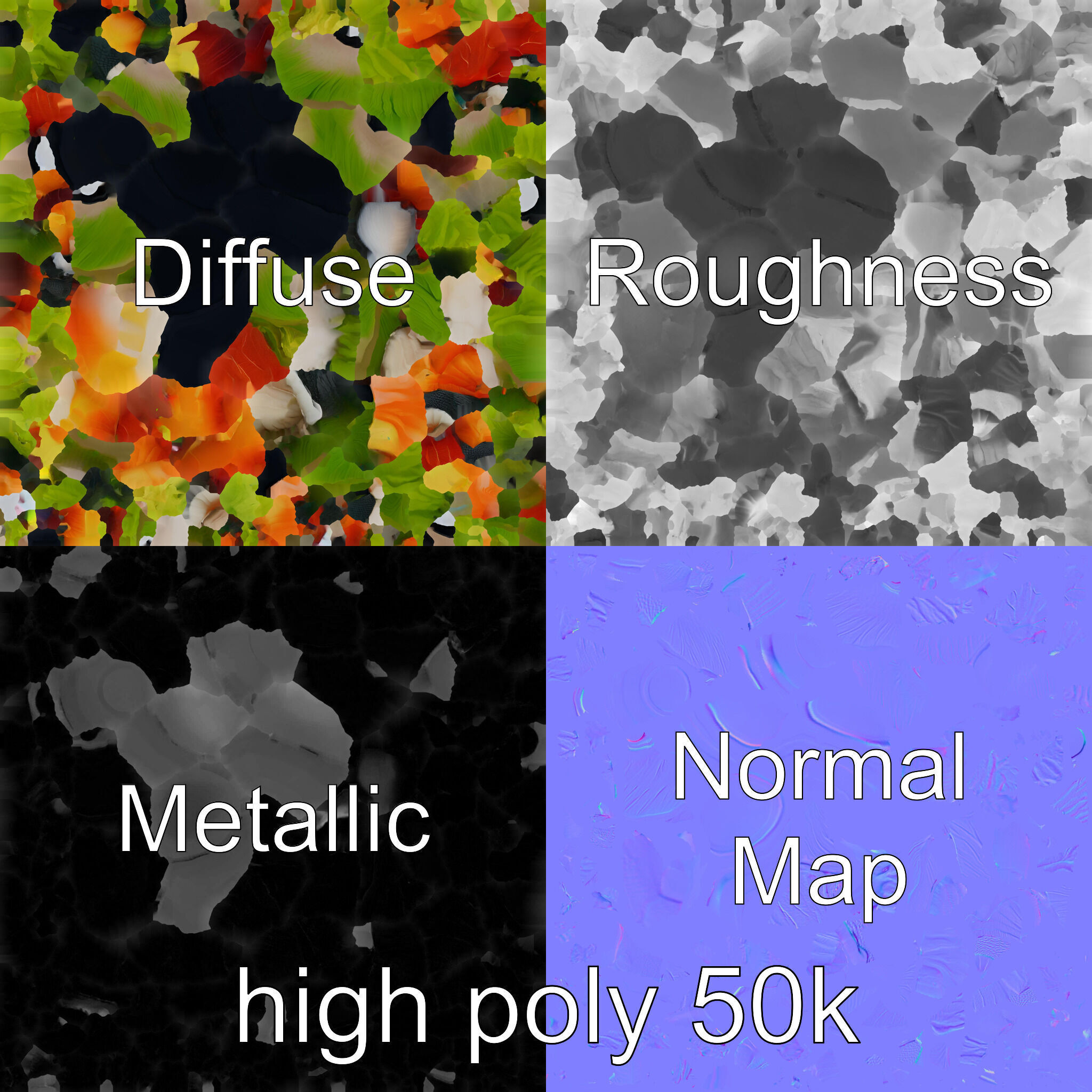 Sashimi Dish Authentic Textured Model Pack Low-poly 3D model_3