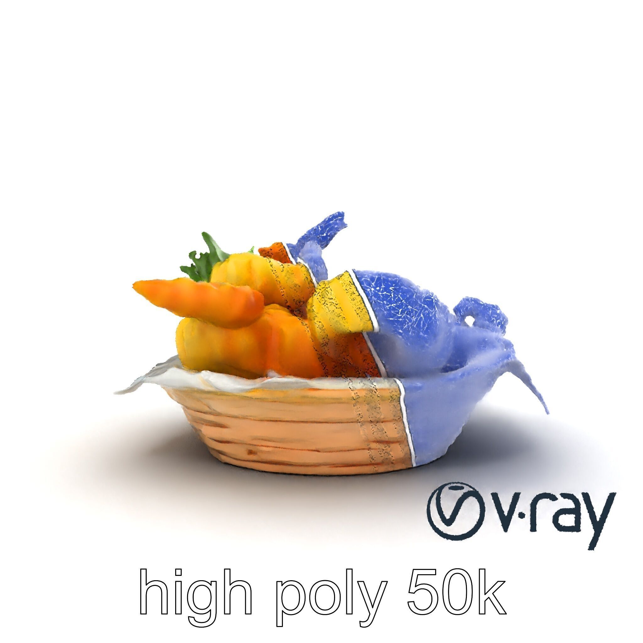 Tempura Assortment Pack with Texture Detailing model pack Low-poly 3D model_16