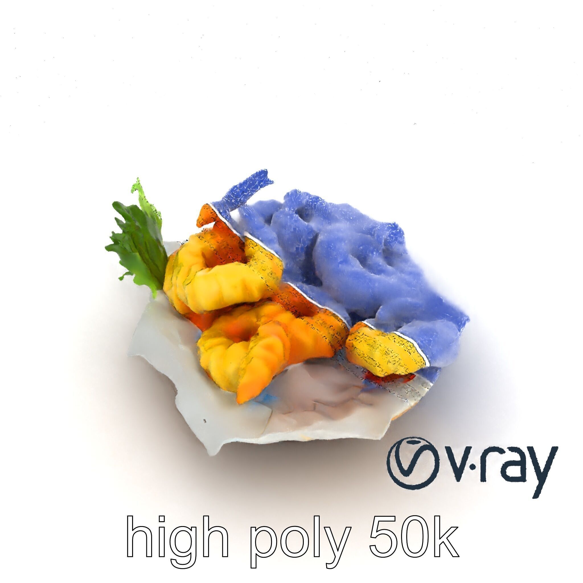 Tempura Assortment Pack with Texture Detailing model pack Low-poly 3D model_29
