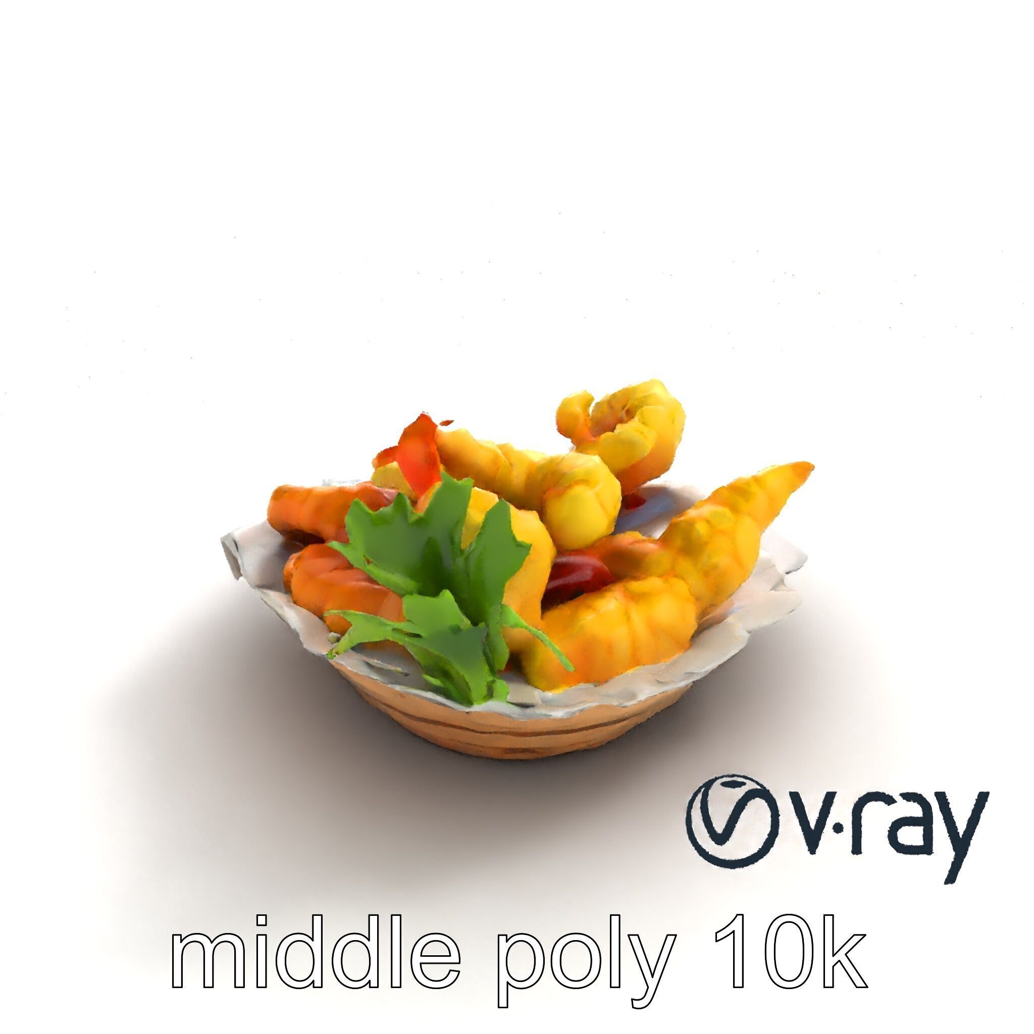Tempura Assortment Pack with Texture Detailing model pack Low-poly 3D model_7