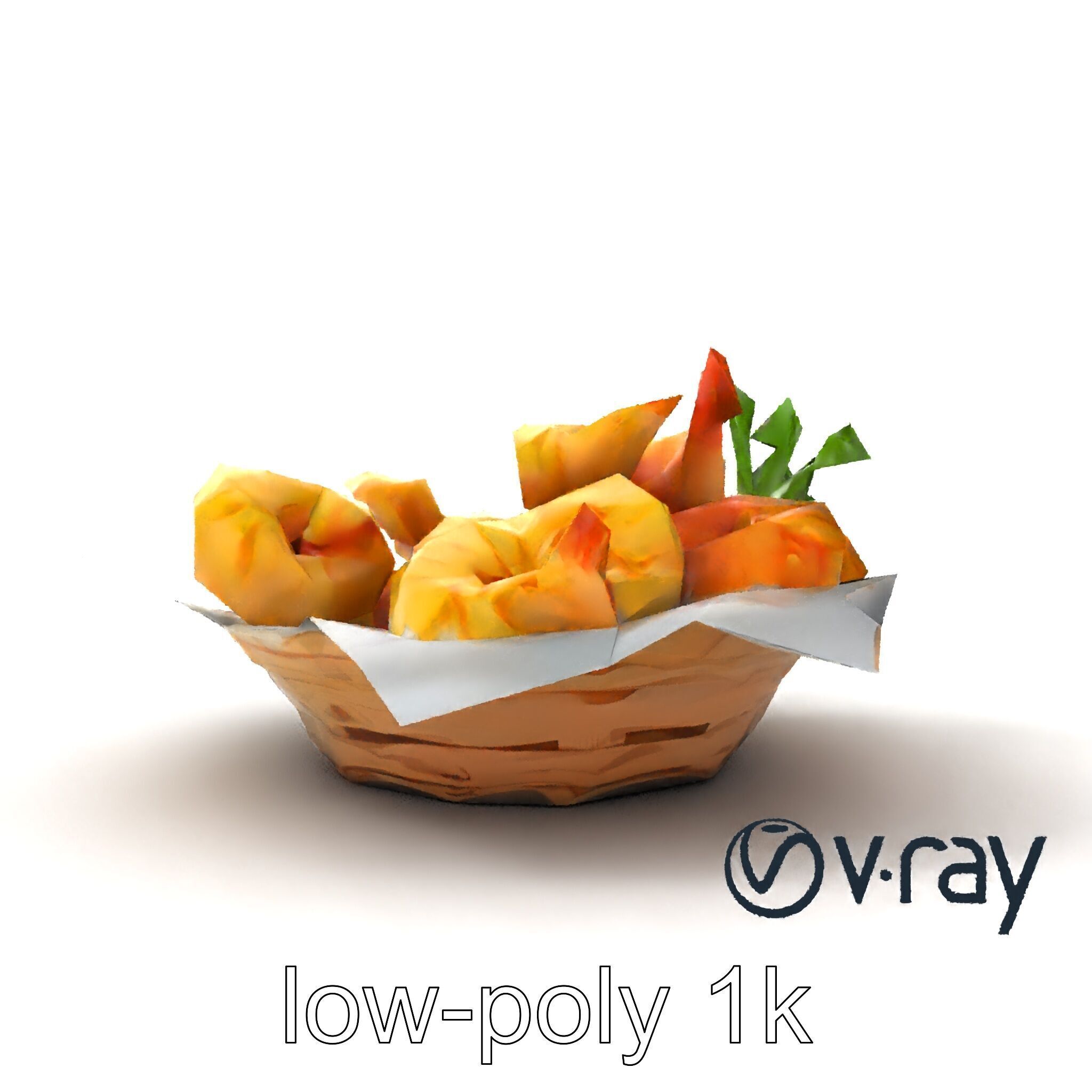 Tempura Assortment Pack with Texture Detailing model pack Low-poly 3D model_27