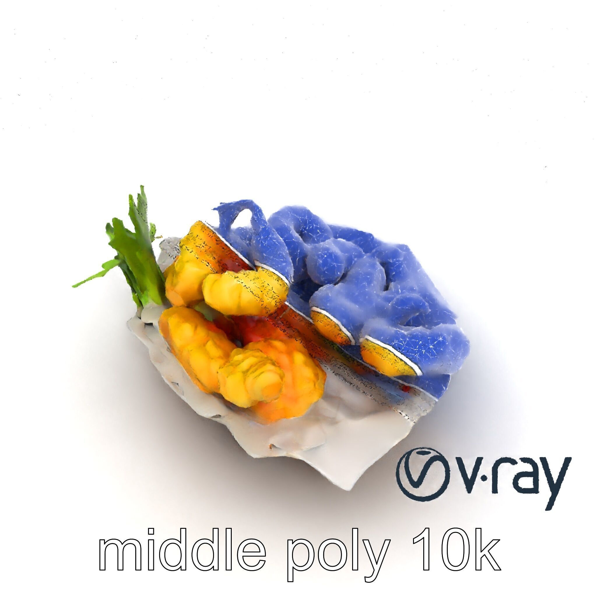 Tempura Assortment Pack with Texture Detailing model pack Low-poly 3D model_25