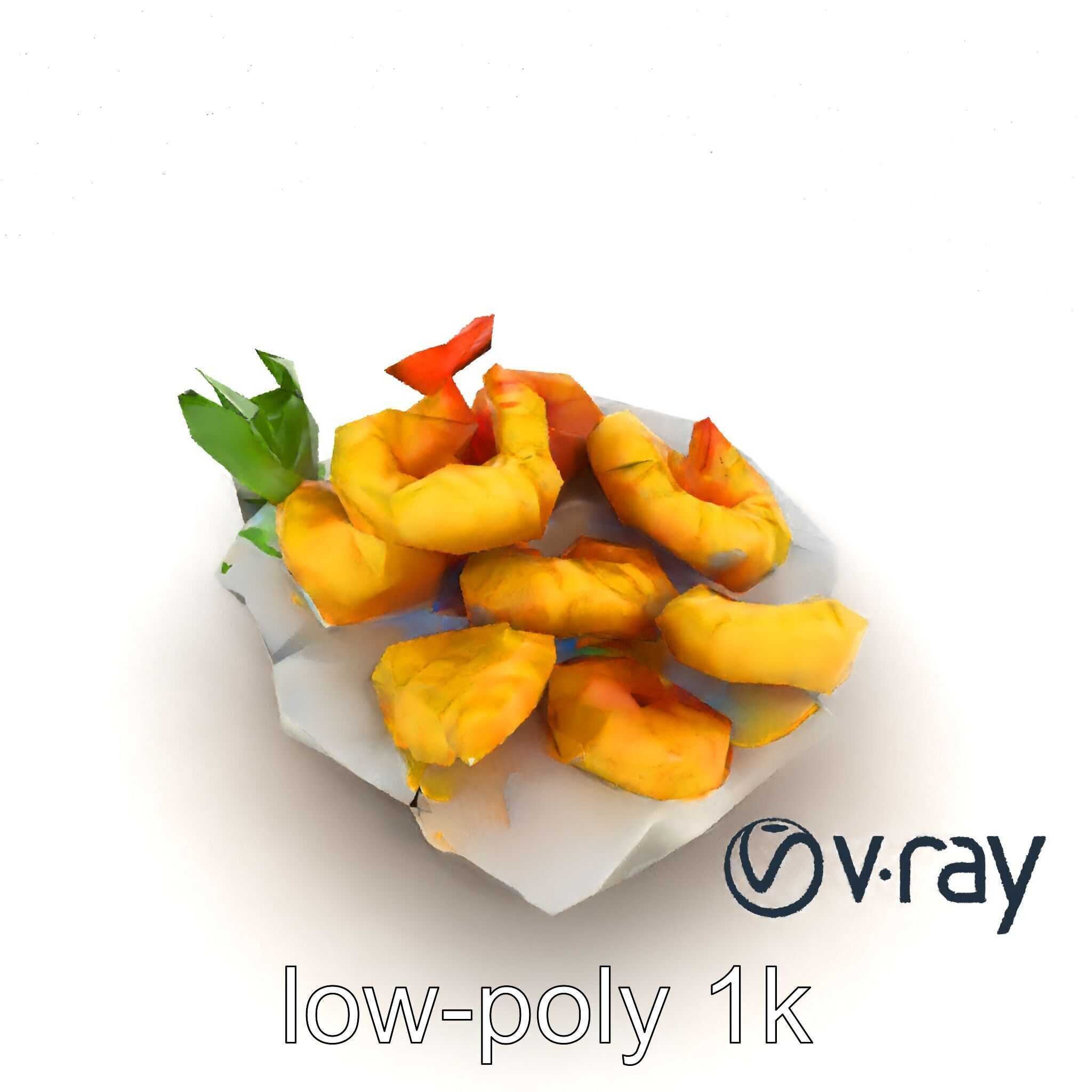 Tempura Assortment Pack with Texture Detailing model pack Low-poly 3D model_18
