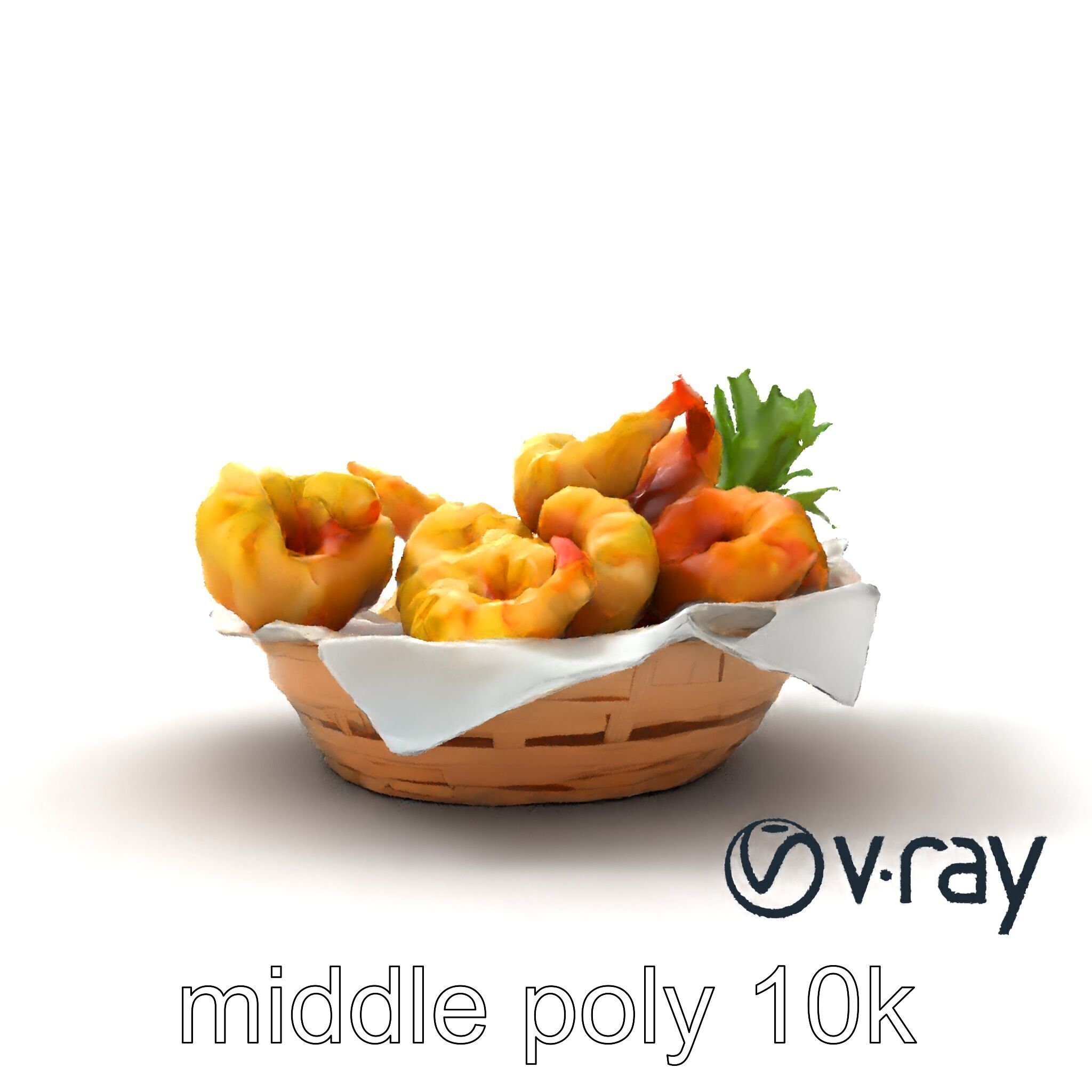 Tempura Assortment Pack with Texture Detailing model pack Low-poly 3D model_13