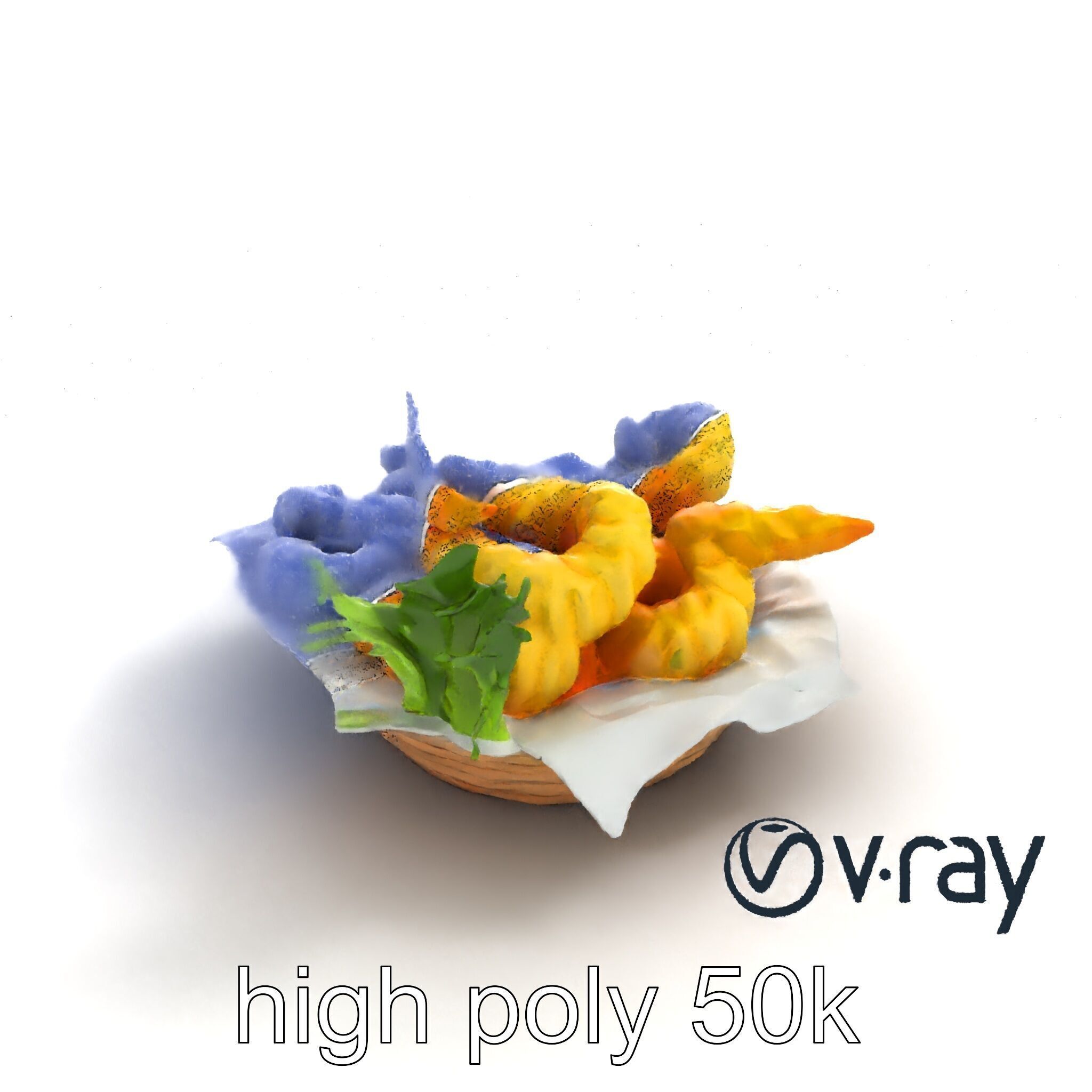 Tempura Assortment Pack with Texture Detailing model pack Low-poly 3D model_14