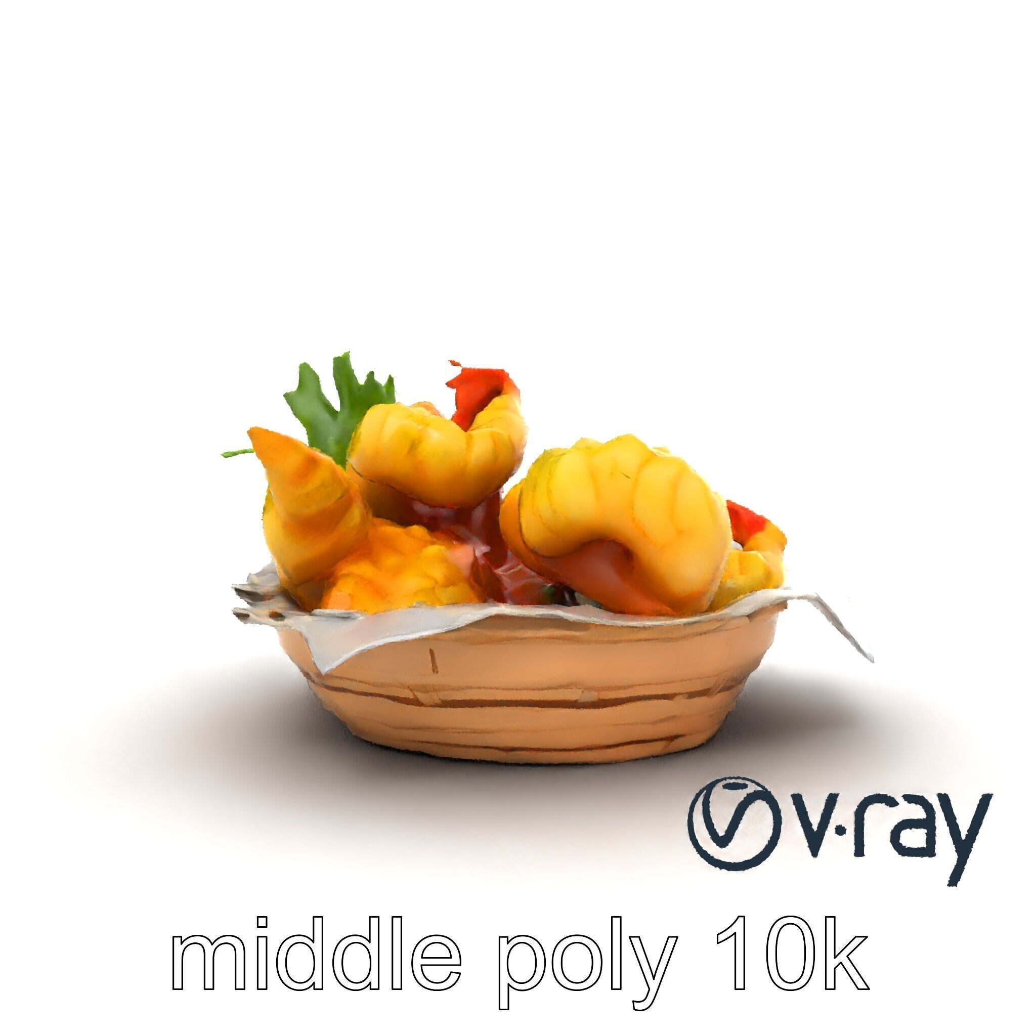 Tempura Assortment Pack with Texture Detailing model pack Low-poly 3D model_15