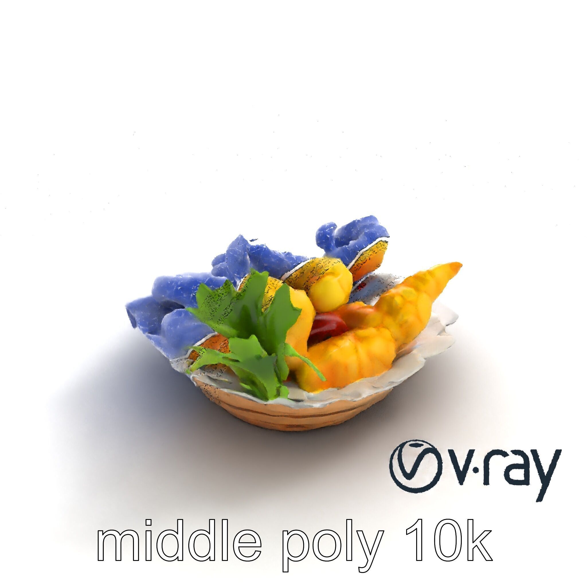 Tempura Assortment Pack with Texture Detailing model pack Low-poly 3D model_10
