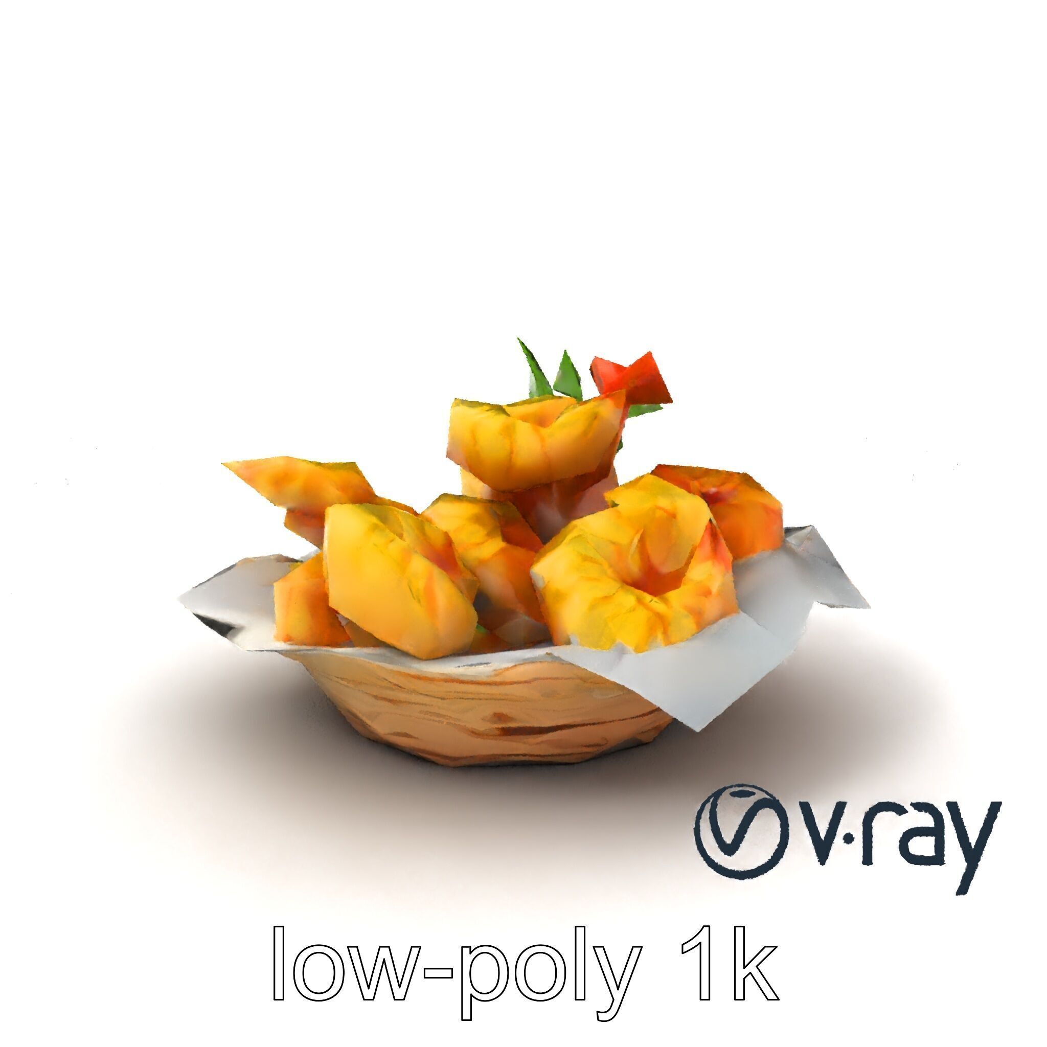 Tempura Assortment Pack with Texture Detailing model pack Low-poly 3D model_4