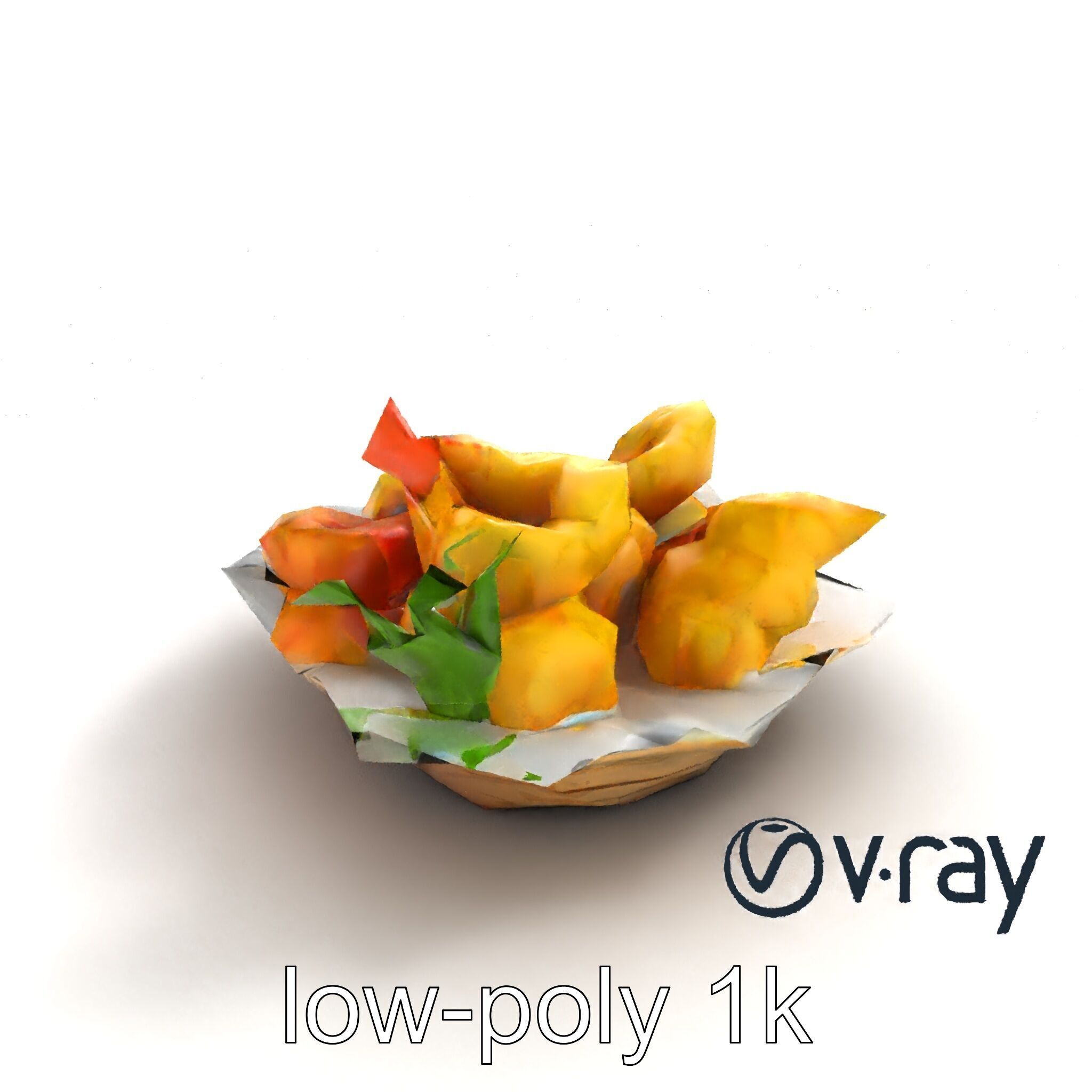 Tempura Assortment Pack with Texture Detailing model pack Low-poly 3D model_8