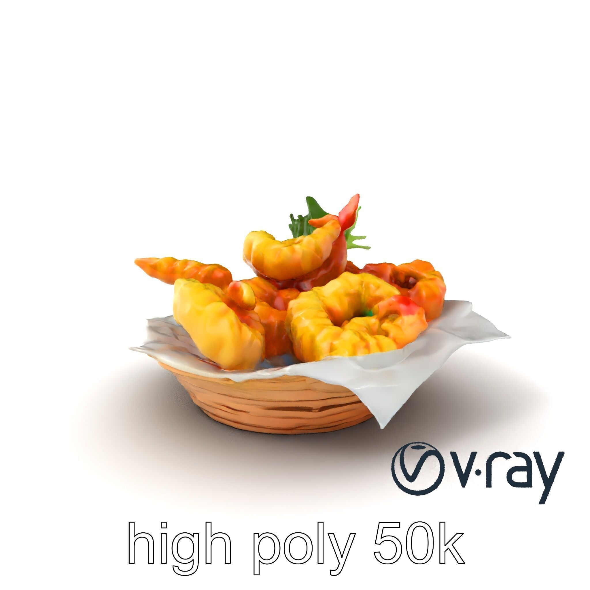 Tempura Assortment Pack with Texture Detailing model pack Low-poly 3D model_2