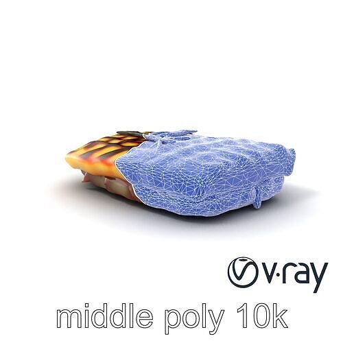 Okonomiyaki Savory Pancake Iron Plate model pack Low-poly 3D model 6