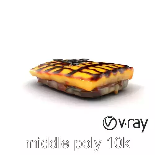 Okonomiyaki Savory Pancake Iron Plate model pack Low-poly 3D model