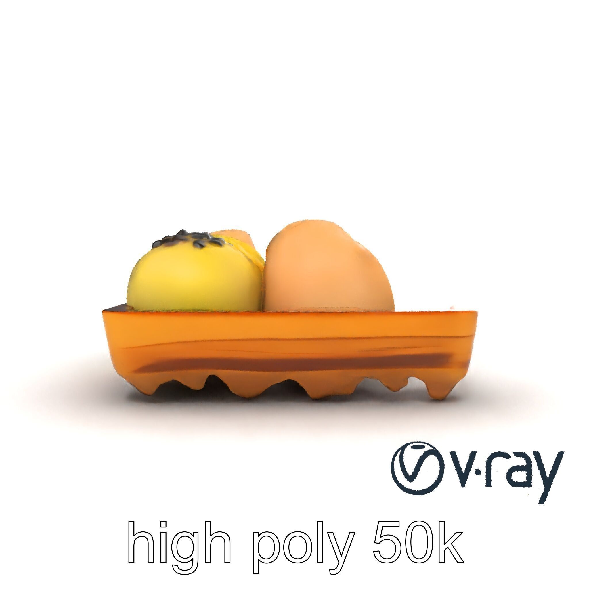 Realistic Mochi Dessert Set model pack Low-poly 3D model_21