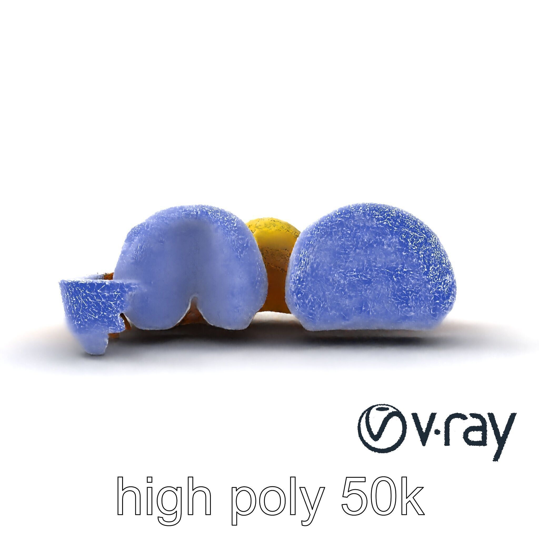 Realistic Mochi Dessert Set model pack Low-poly 3D model_26