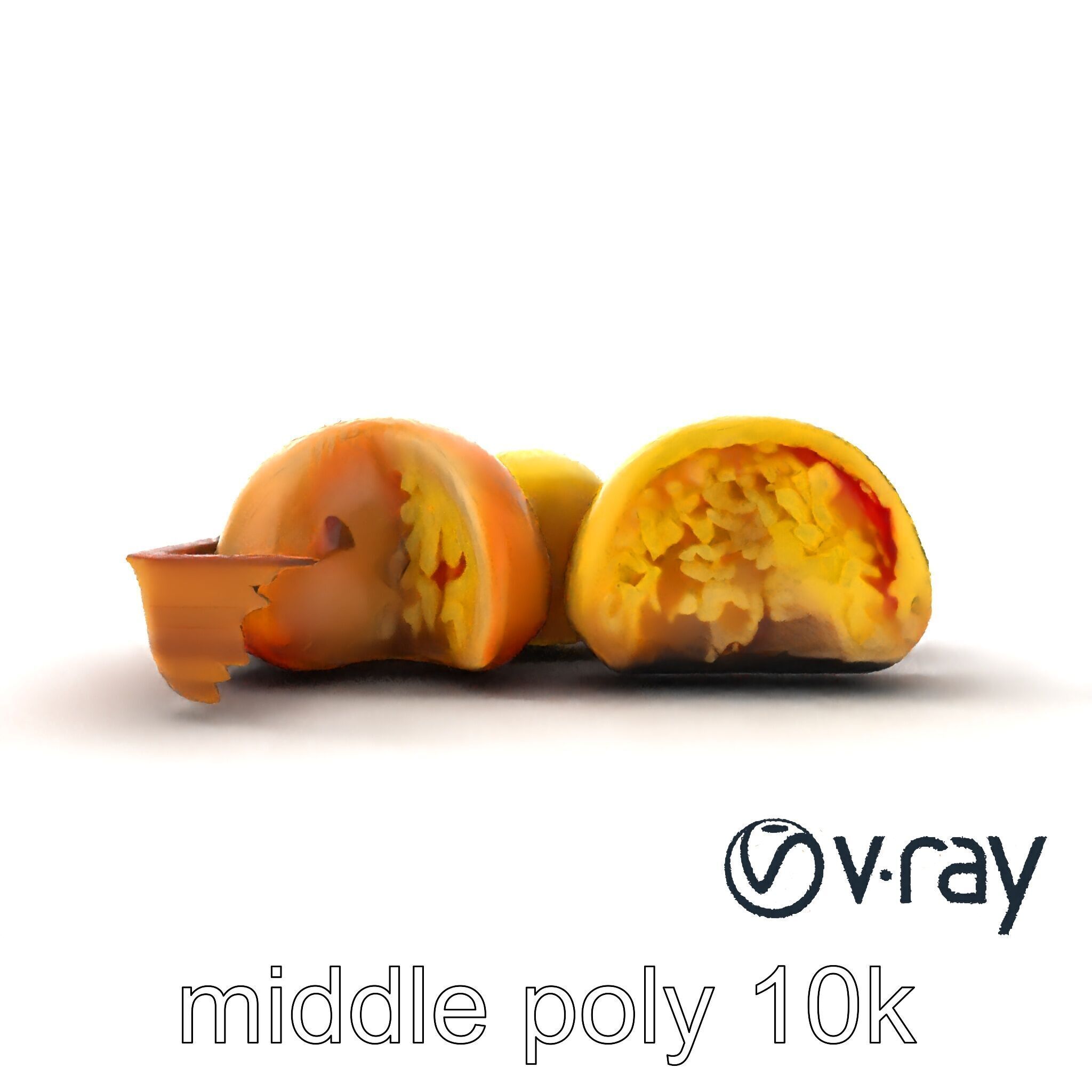 Realistic Mochi Dessert Set model pack Low-poly 3D model_11