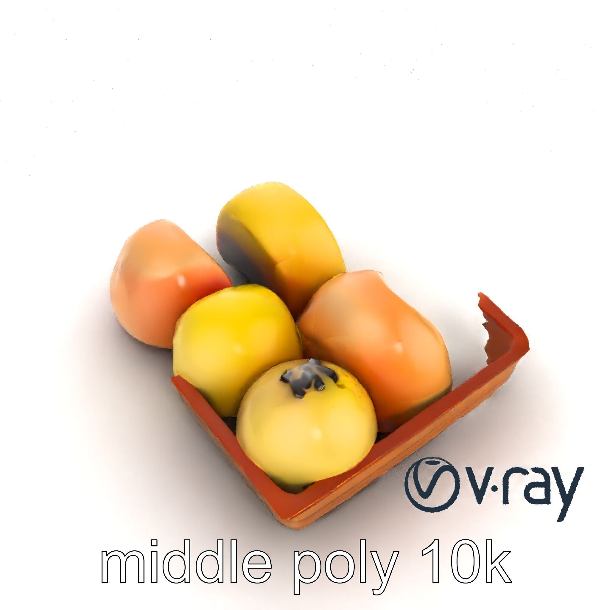Realistic Mochi Dessert Set model pack Low-poly 3D model_15