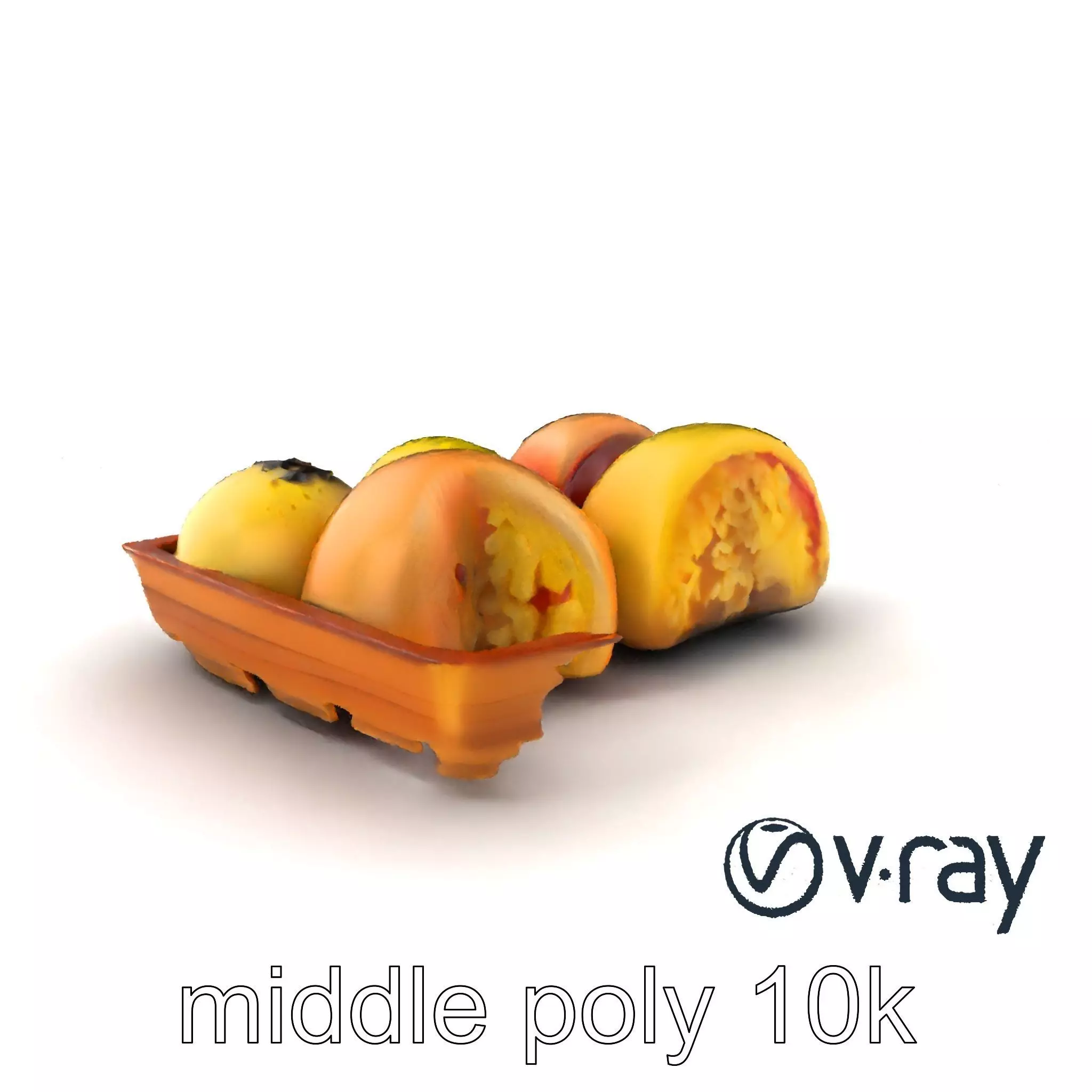 Realistic Mochi Dessert Set model pack Low-poly 3D model_0