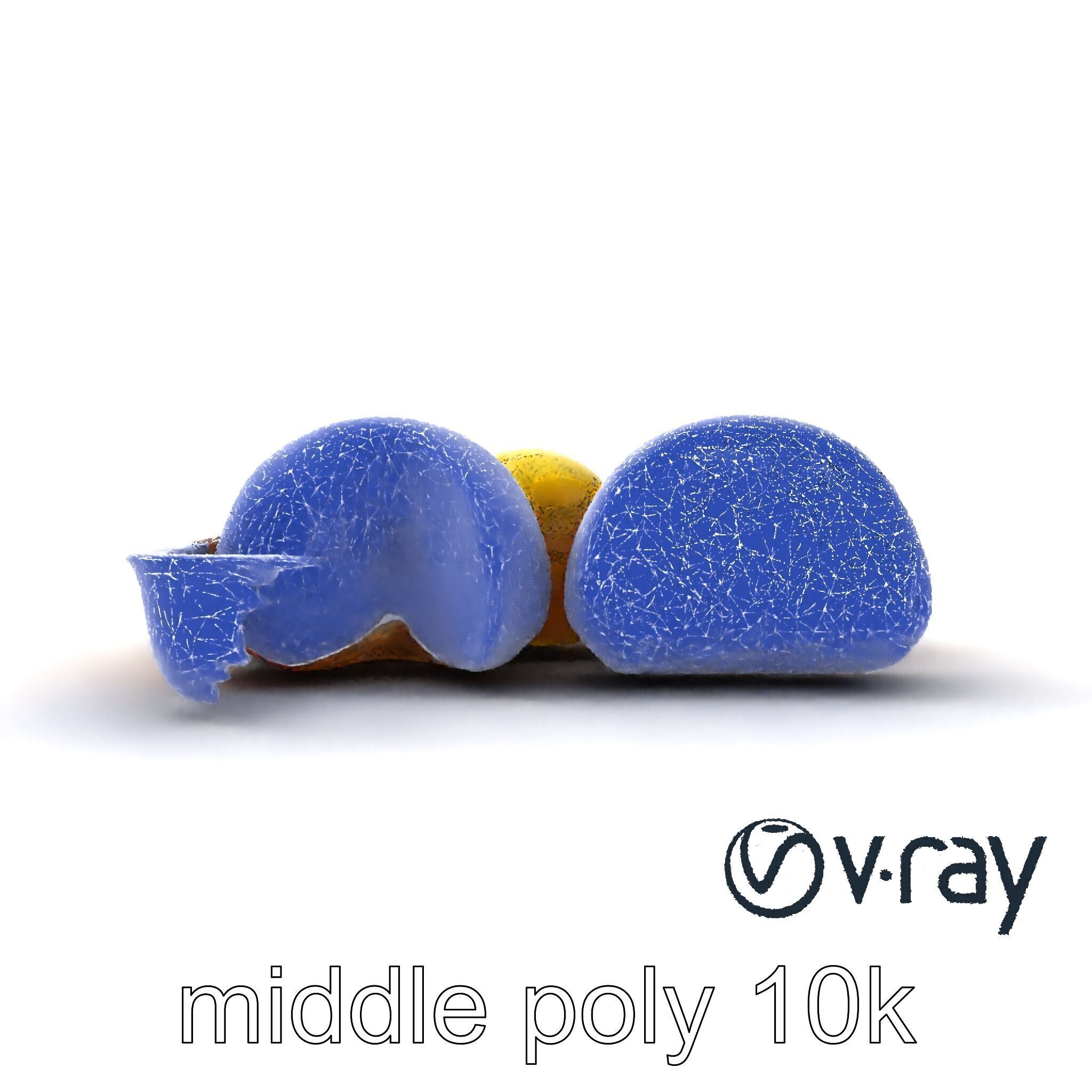 Realistic Mochi Dessert Set model pack Low-poly 3D model_30