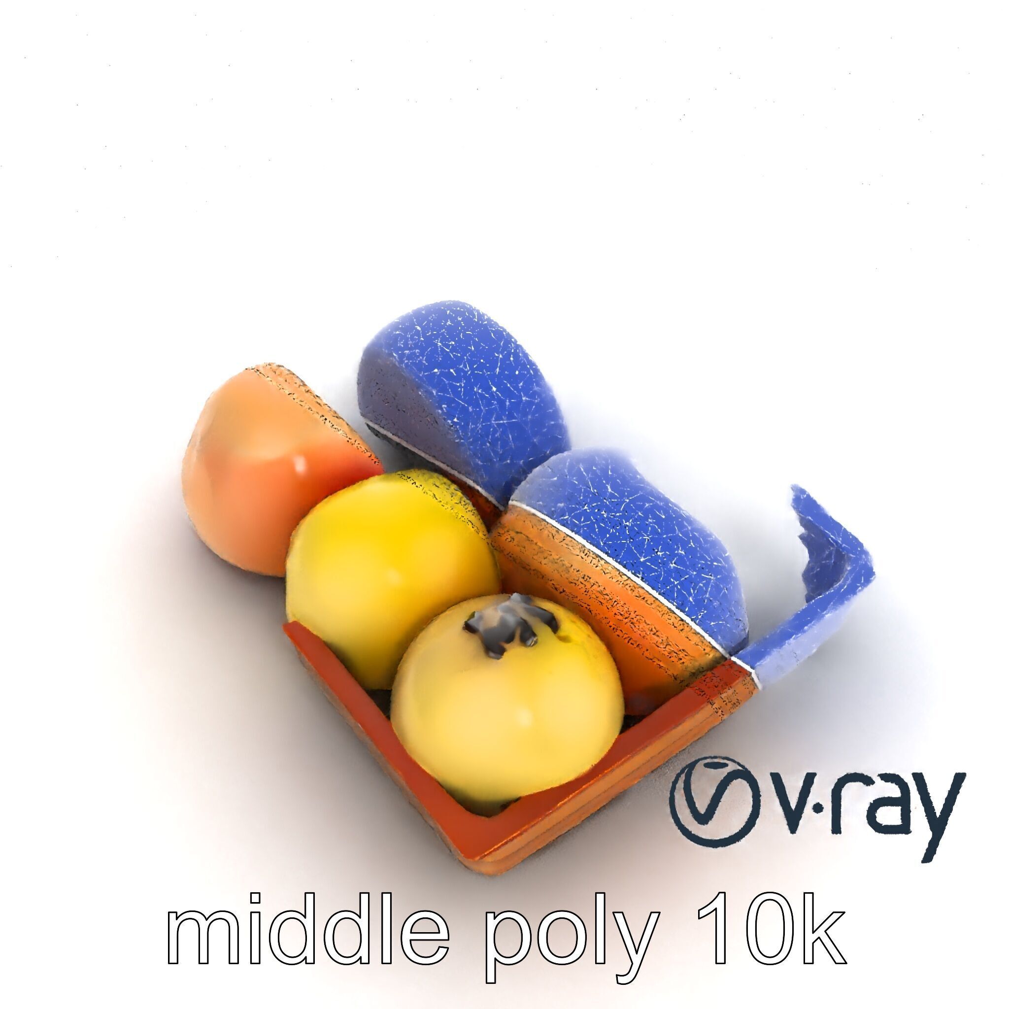 Realistic Mochi Dessert Set model pack Low-poly 3D model_29