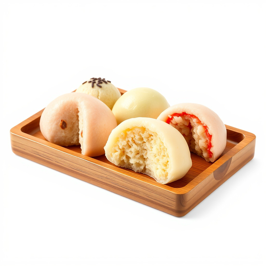 Realistic Mochi Dessert Set model pack Low-poly 3D model_3