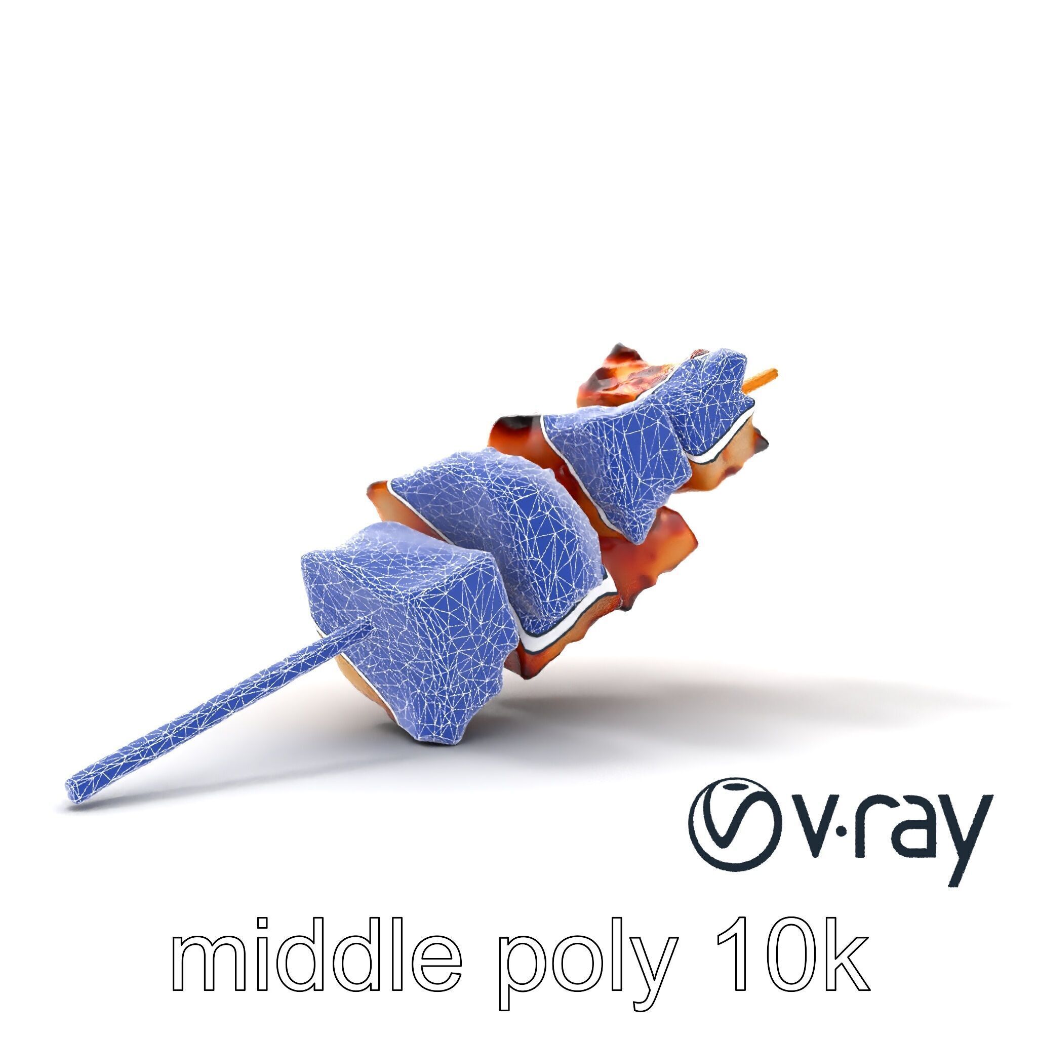 Yakitori Chicken Skewer Realistic Grilled model pack Low-poly 3D model_21