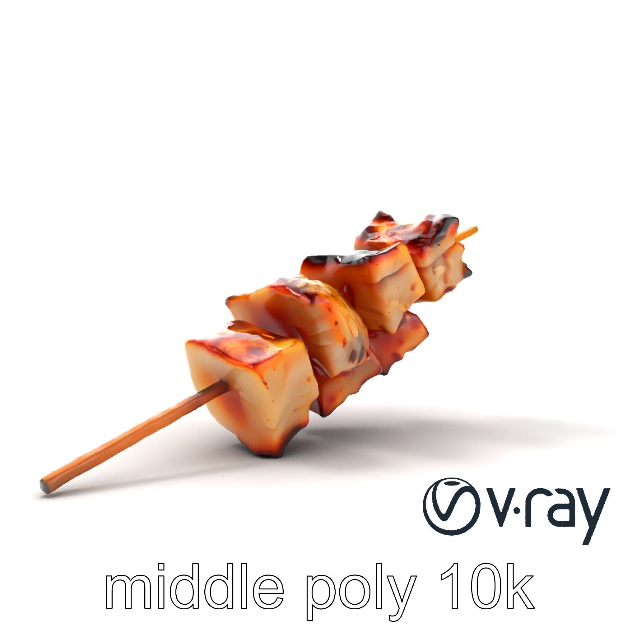 Yakitori Chicken Skewer Realistic Grilled model pack Low-poly 3D model_27