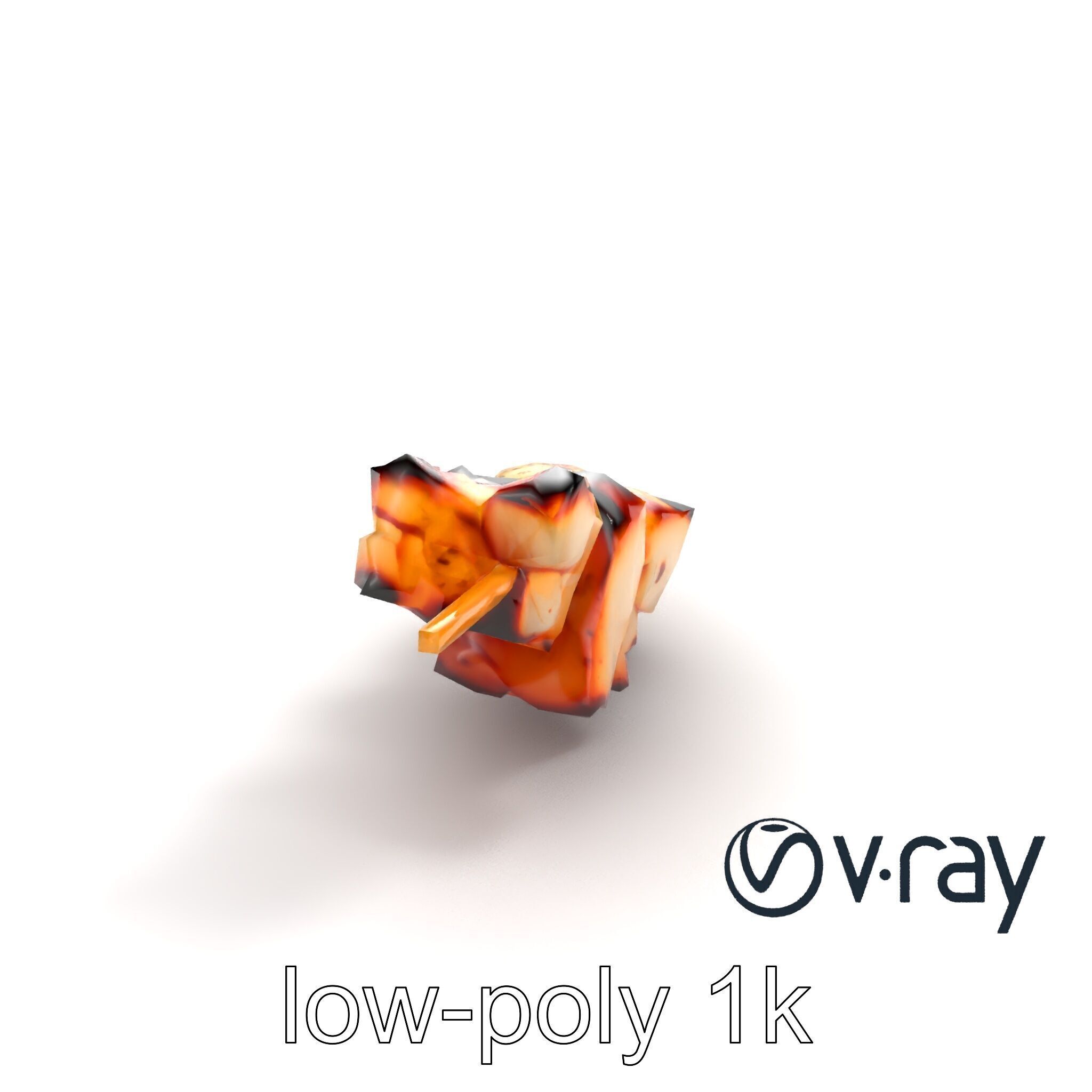 Yakitori Chicken Skewer Realistic Grilled model pack Low-poly 3D model_8