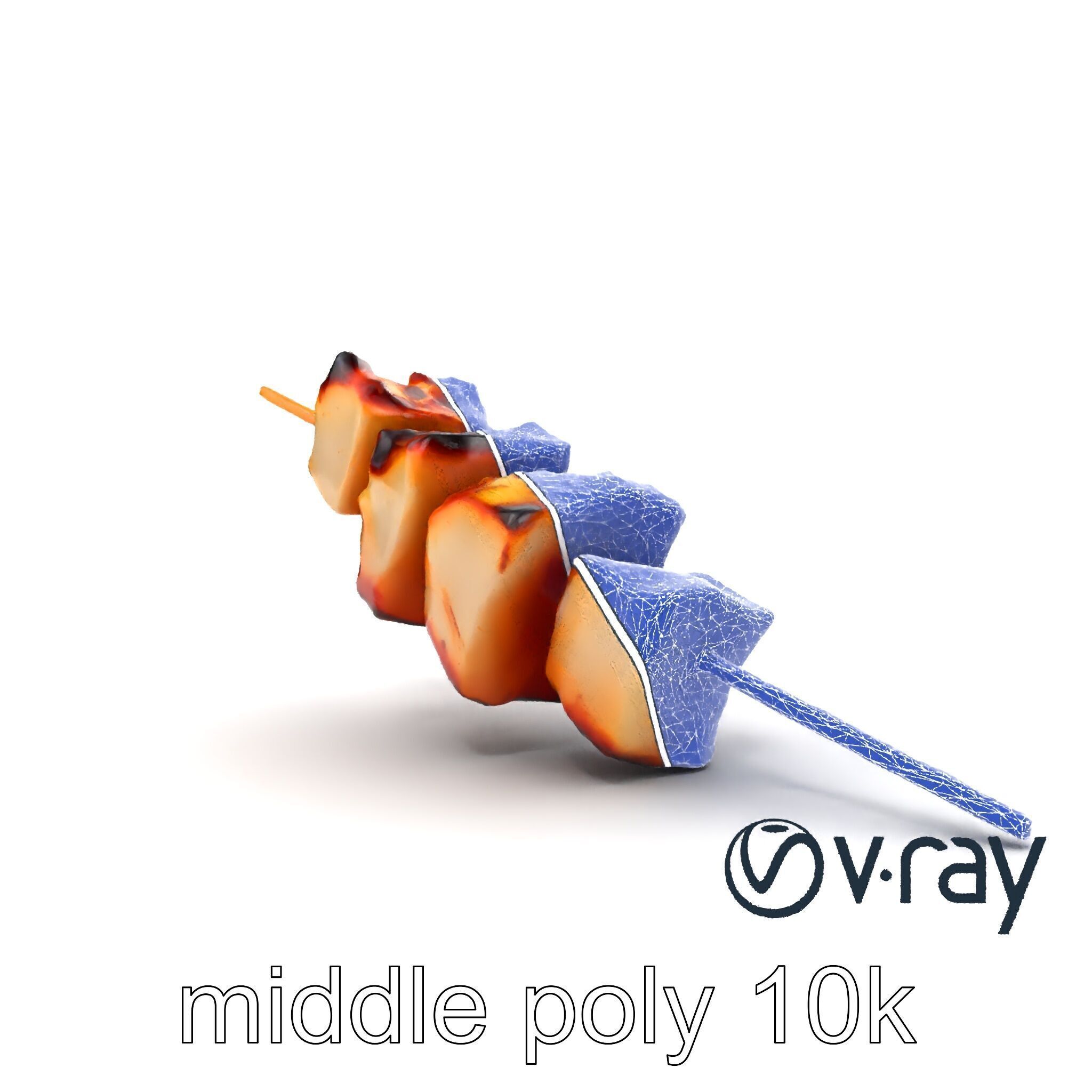 Yakitori Chicken Skewer Realistic Grilled model pack Low-poly 3D model_22