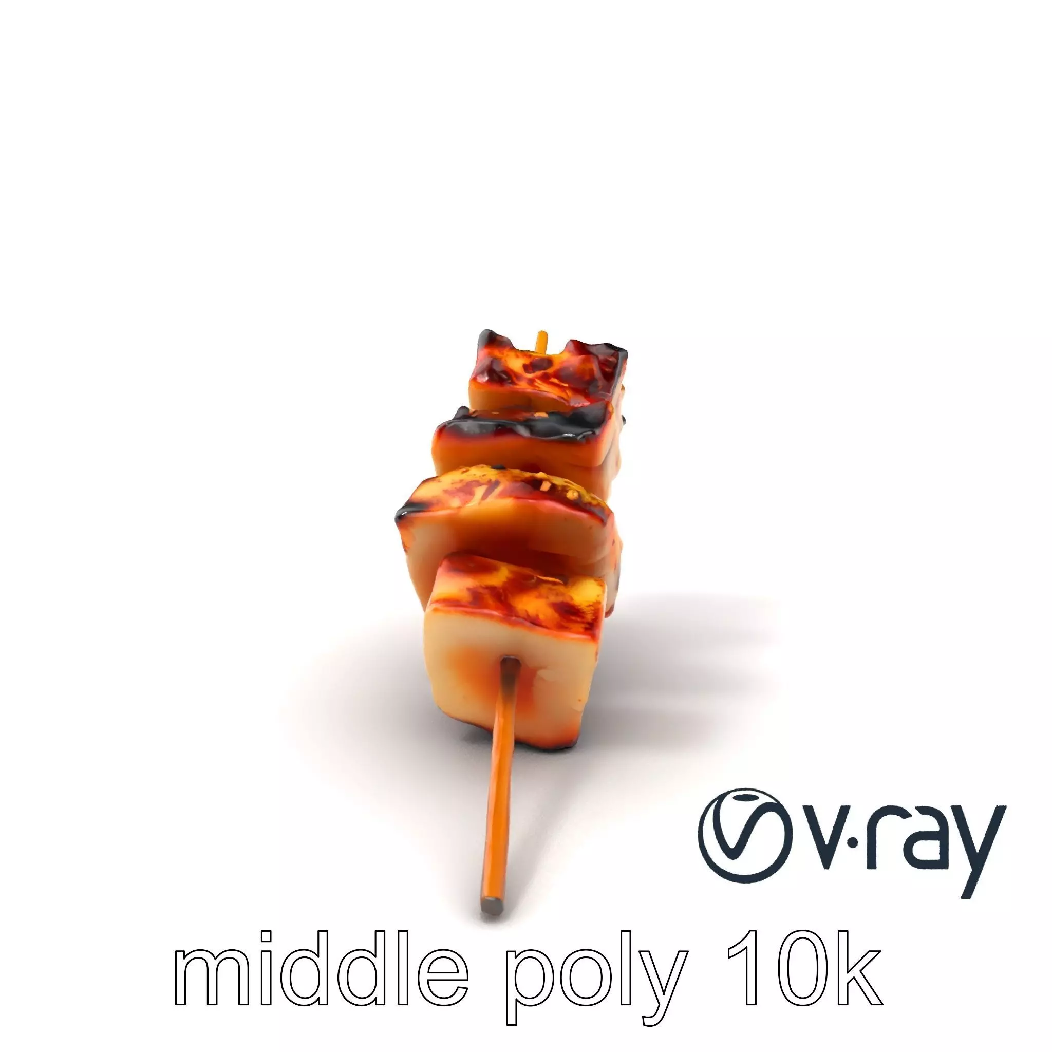Yakitori Chicken Skewer Realistic Grilled model pack Low-poly 3D model_0