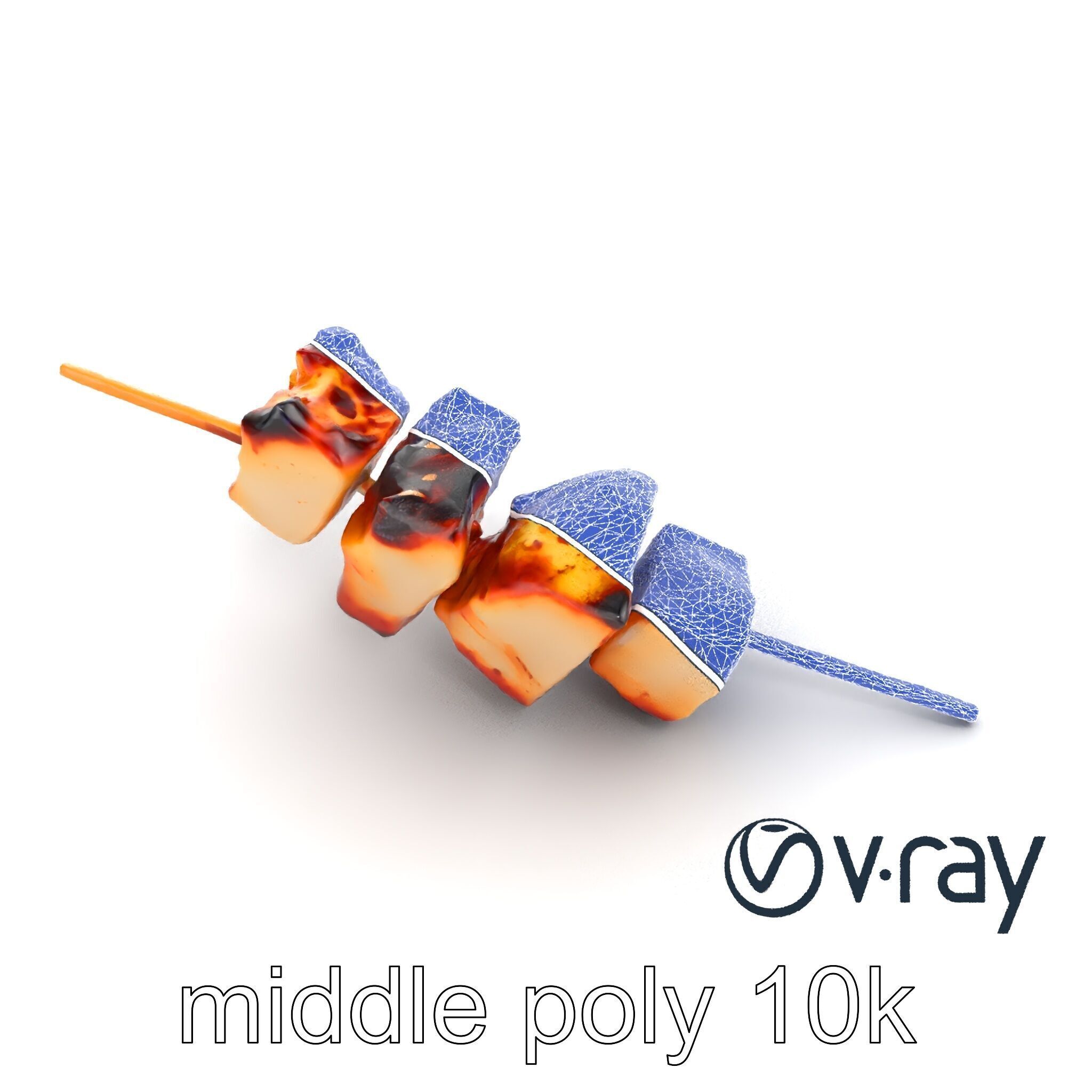 Yakitori Chicken Skewer Realistic Grilled model pack Low-poly 3D model_24