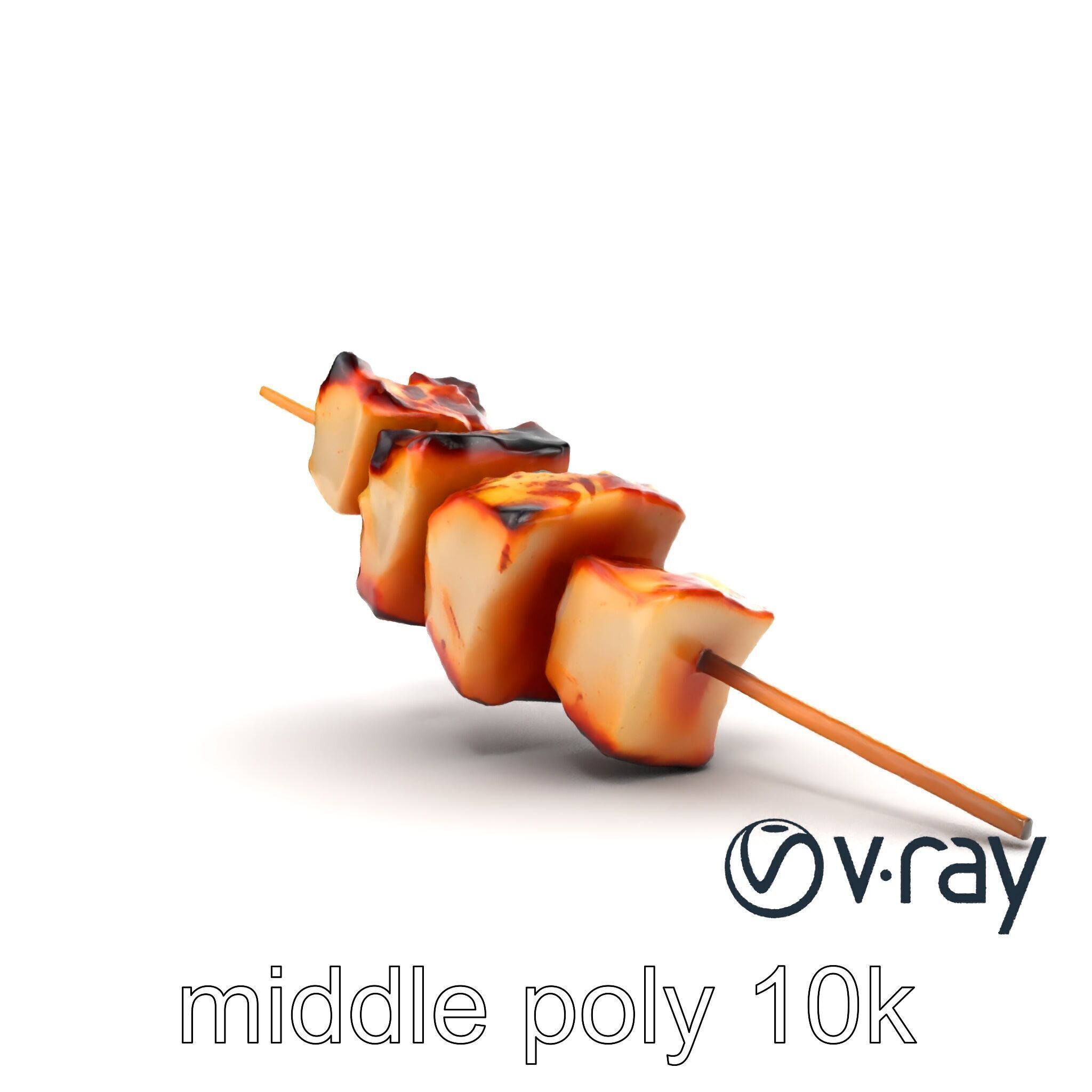 Yakitori Chicken Skewer Realistic Grilled model pack Low-poly 3D model_20
