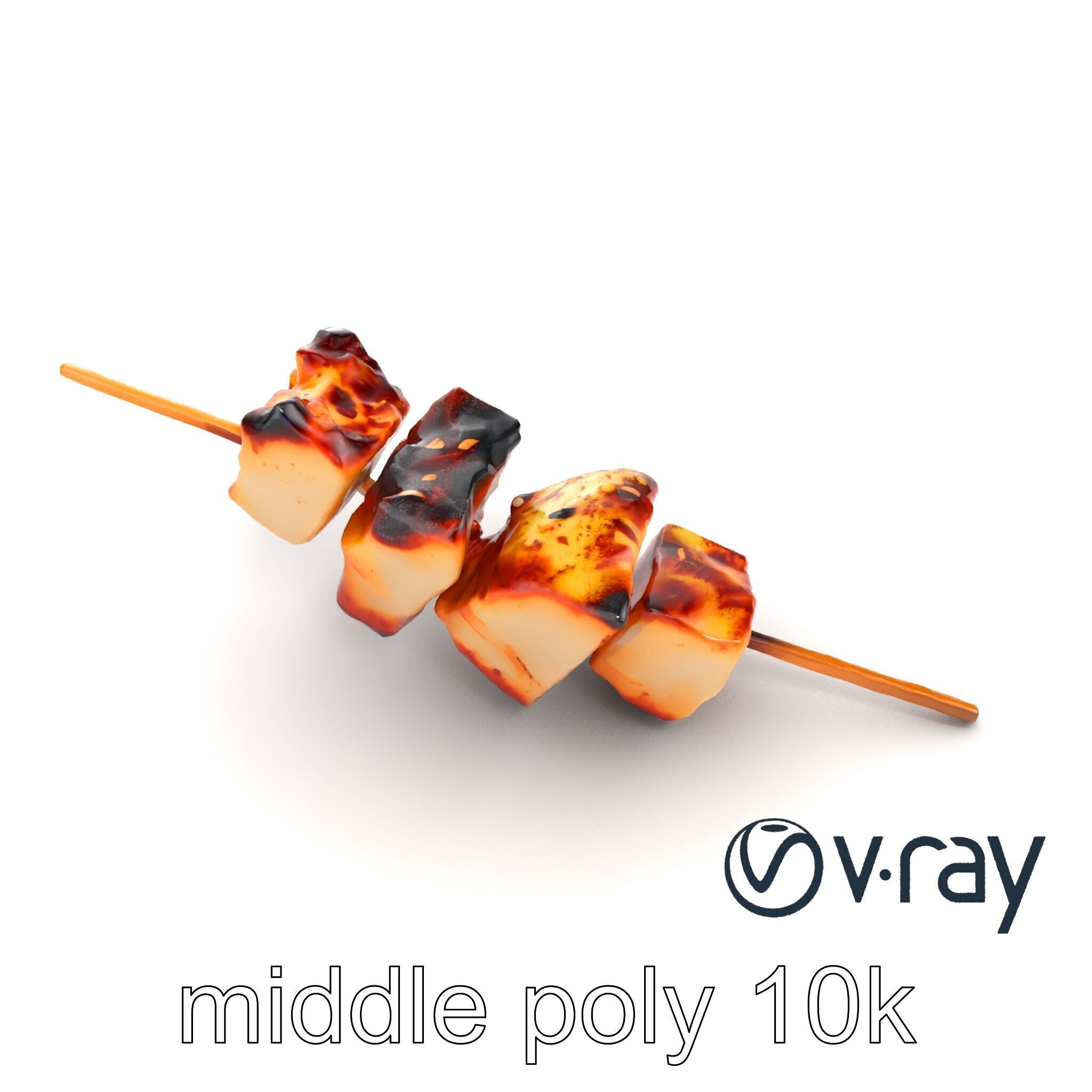 Yakitori Chicken Skewer Realistic Grilled model pack Low-poly 3D model_23