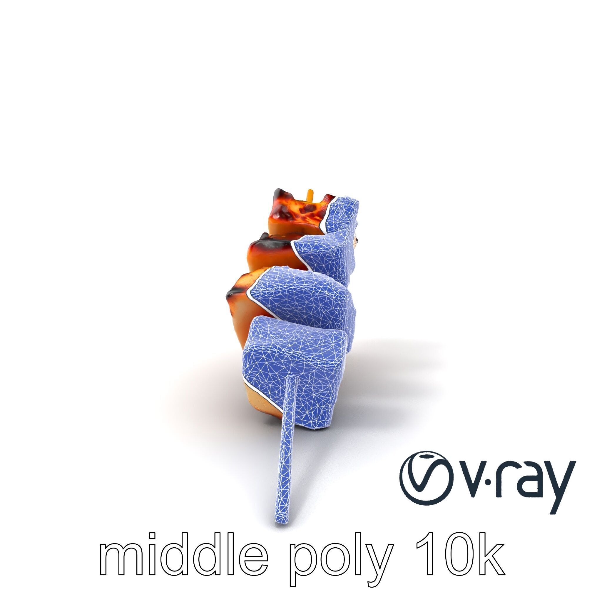 Yakitori Chicken Skewer Realistic Grilled model pack Low-poly 3D model_5