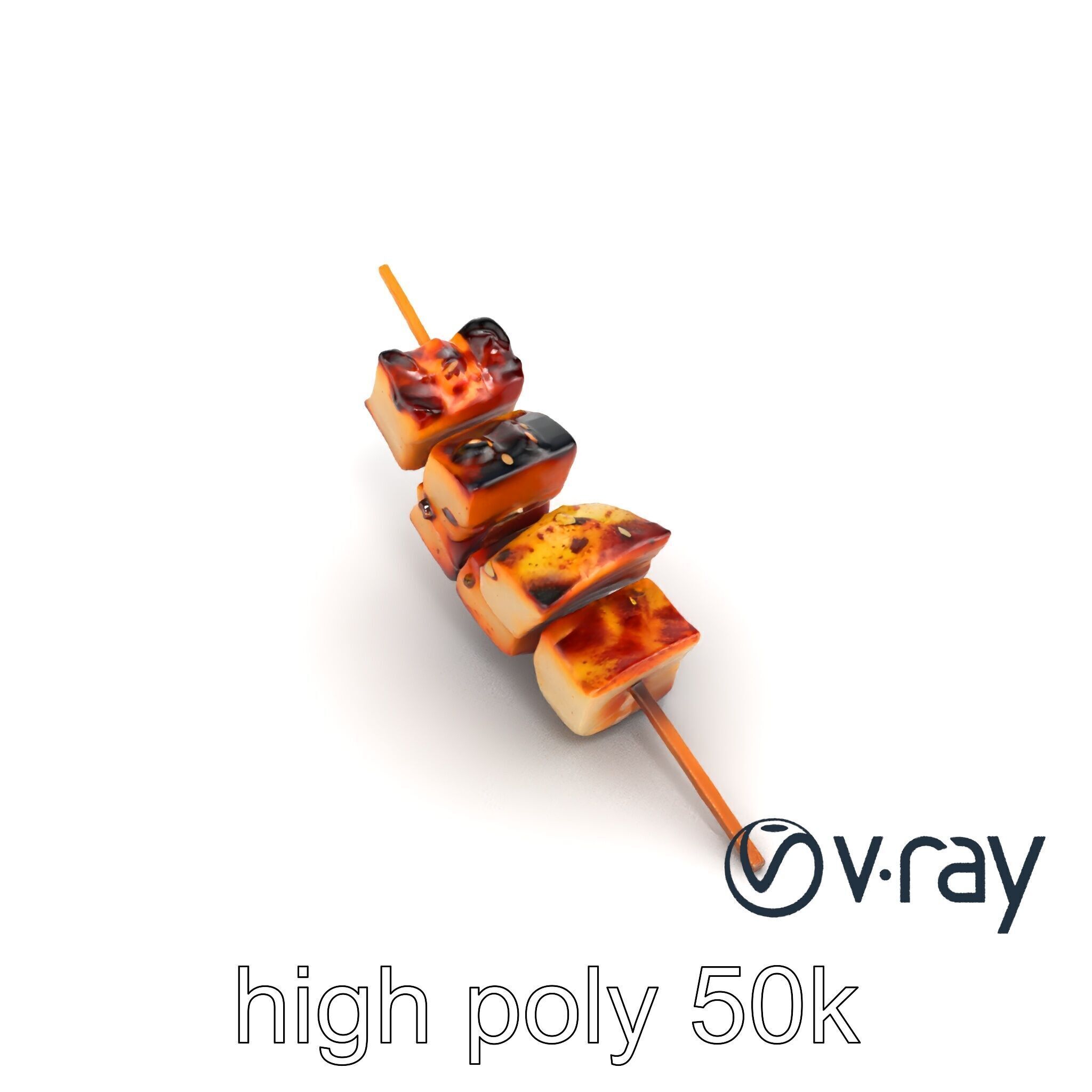 Yakitori Chicken Skewer Realistic Grilled model pack Low-poly 3D model_12