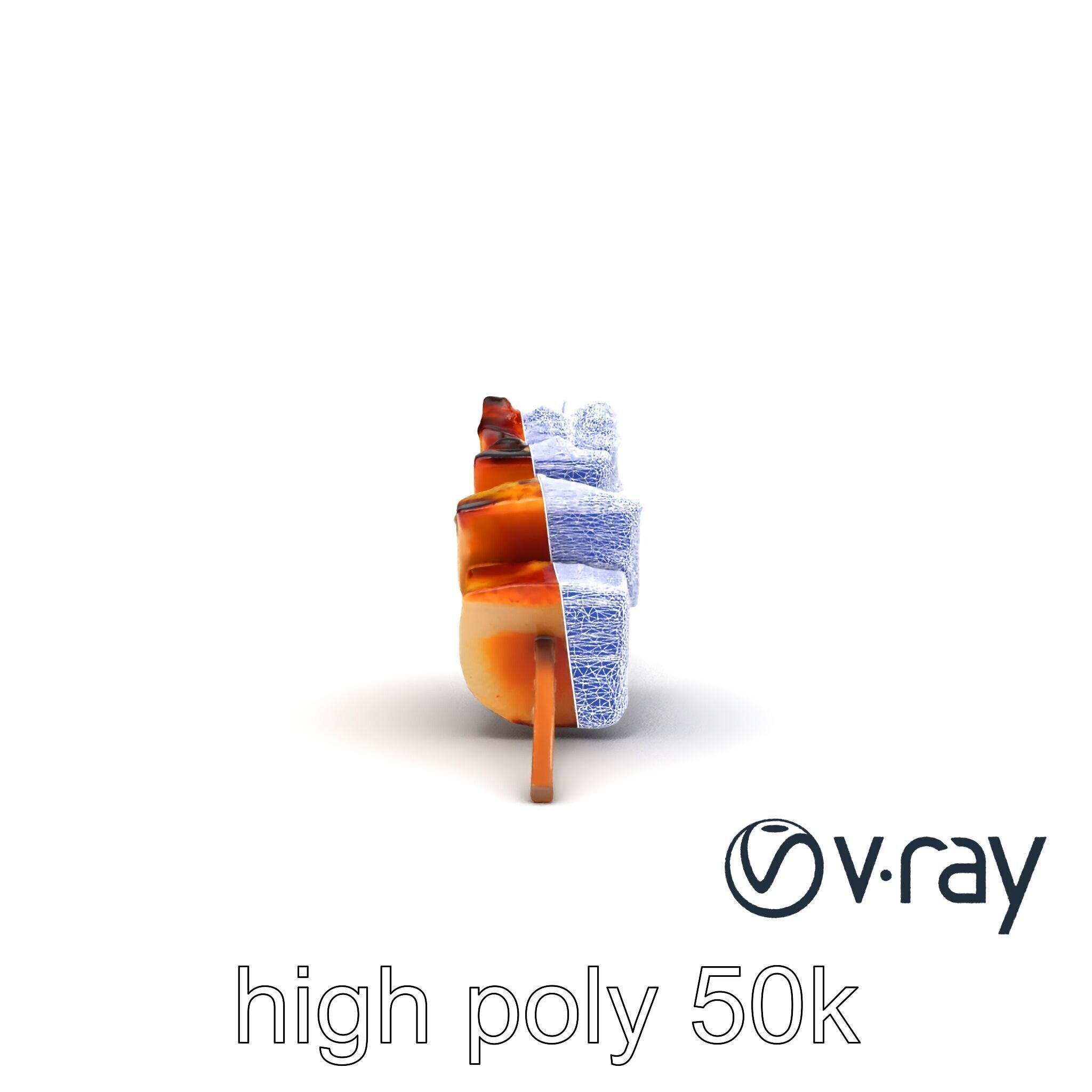 Yakitori Chicken Skewer Realistic Grilled model pack Low-poly 3D model_14