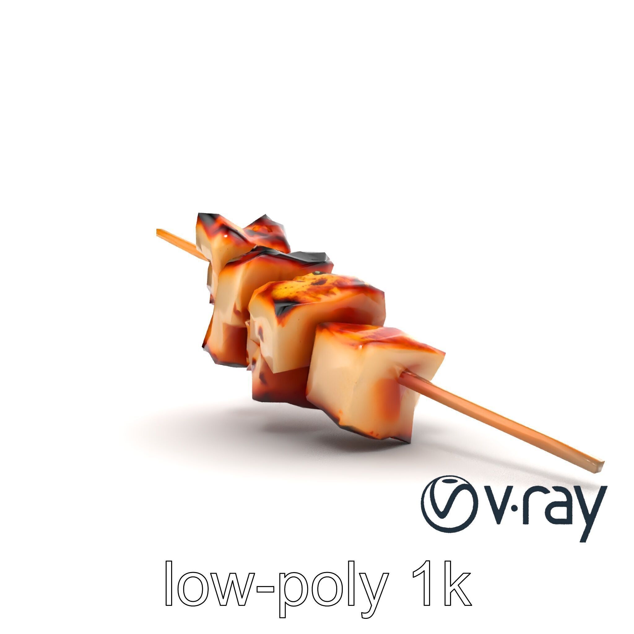 Yakitori Chicken Skewer Realistic Grilled model pack Low-poly 3D model_18