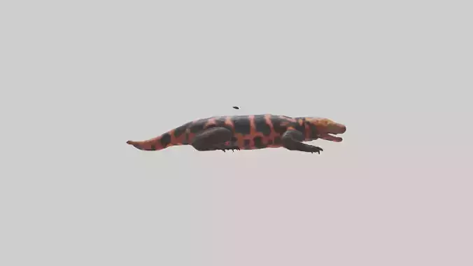 Gila Monster sunning model Low-poly 3D model