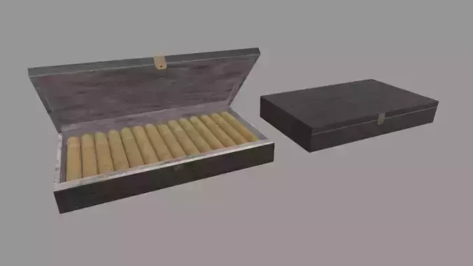Cigar Box Low-poly 3D model