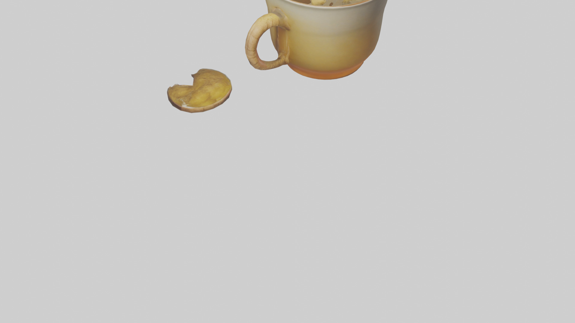 Ginger tea model Low-poly 3D model_4